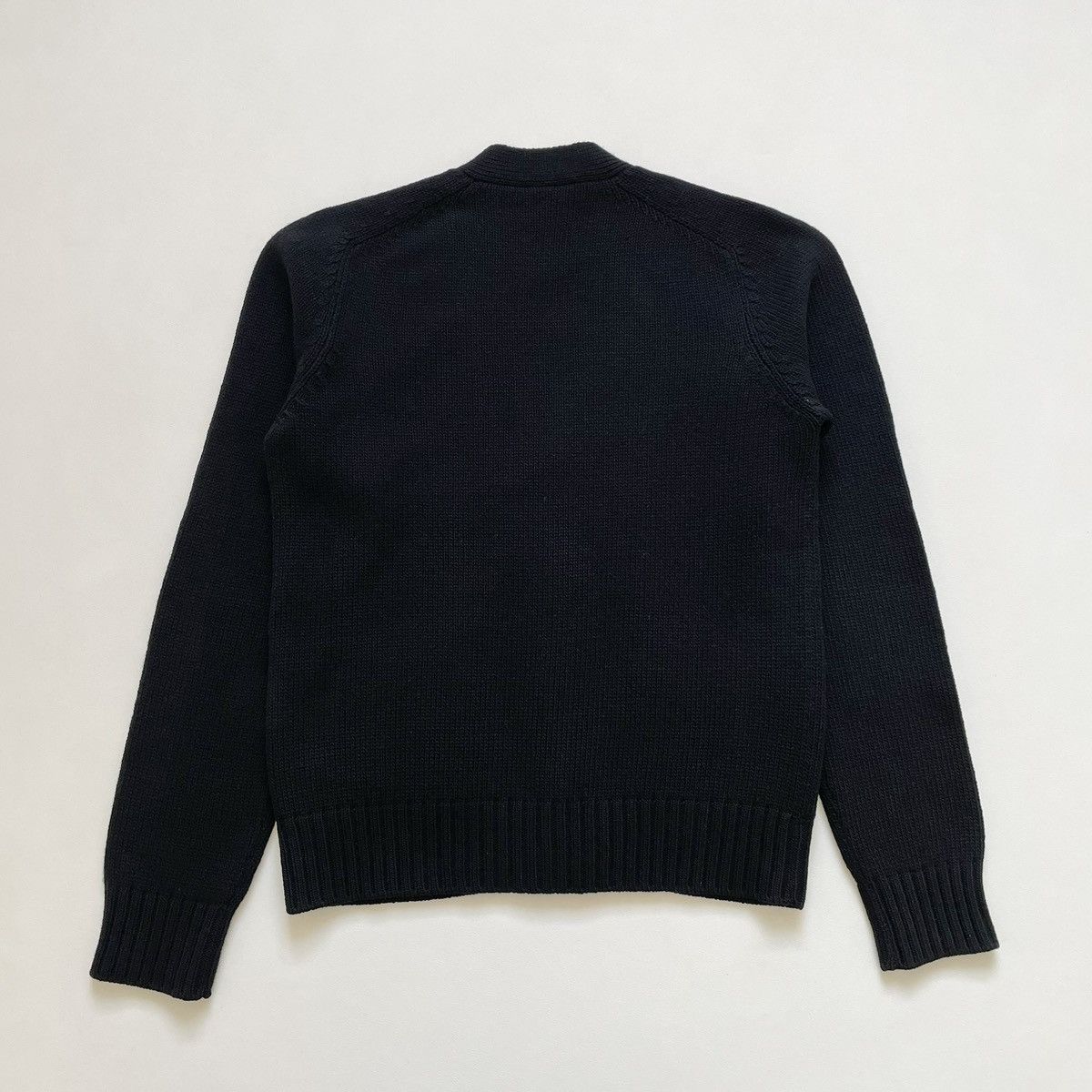 Prada A/W 09 Black Wool ‘Ribbed Chevron’ Cardigan Size US M / EU 48-50 / 2 - 12 Thumbnail