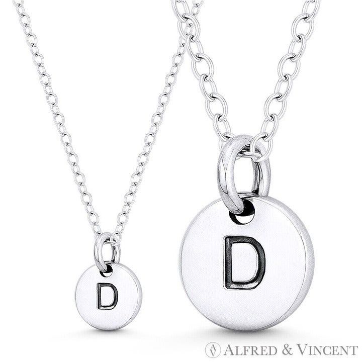 Other Initial Letter "D" Engraved Tiny Circle Pendant Size ONE SIZE - 1 Preview