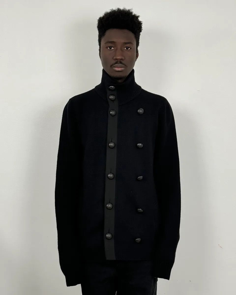 Balenciaga AW2007 Balenciaga Officier Black Cardigan by Nicolas Ghesquière Size US L / EU 52-54 / 3 - 2 Thumbnail