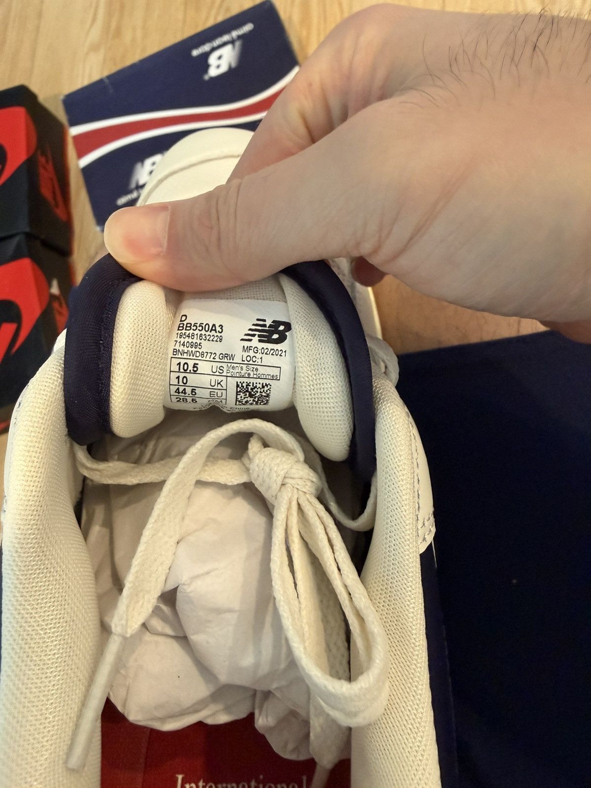 Aime Leon Dore × New Balance Aime Leon Dore NB 550 size 10.5 navy/red Size US 10.5 / EU 43-44 - 3 Thumbnail