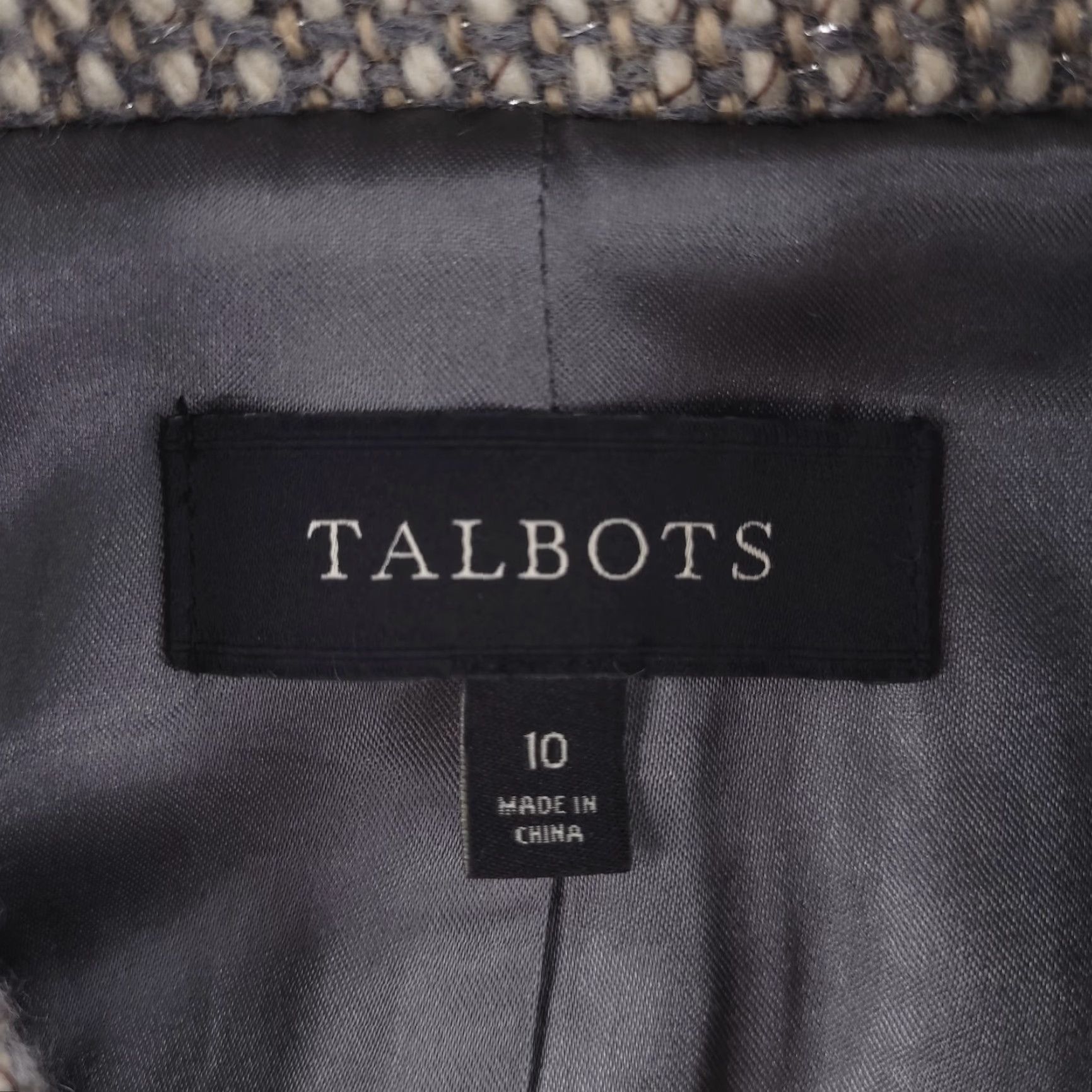 Talbots Talbots Coat Womens 10 Wool Knit Zip Casual Multicolor Size L / US 10 / IT 46 - 2 Thumbnail