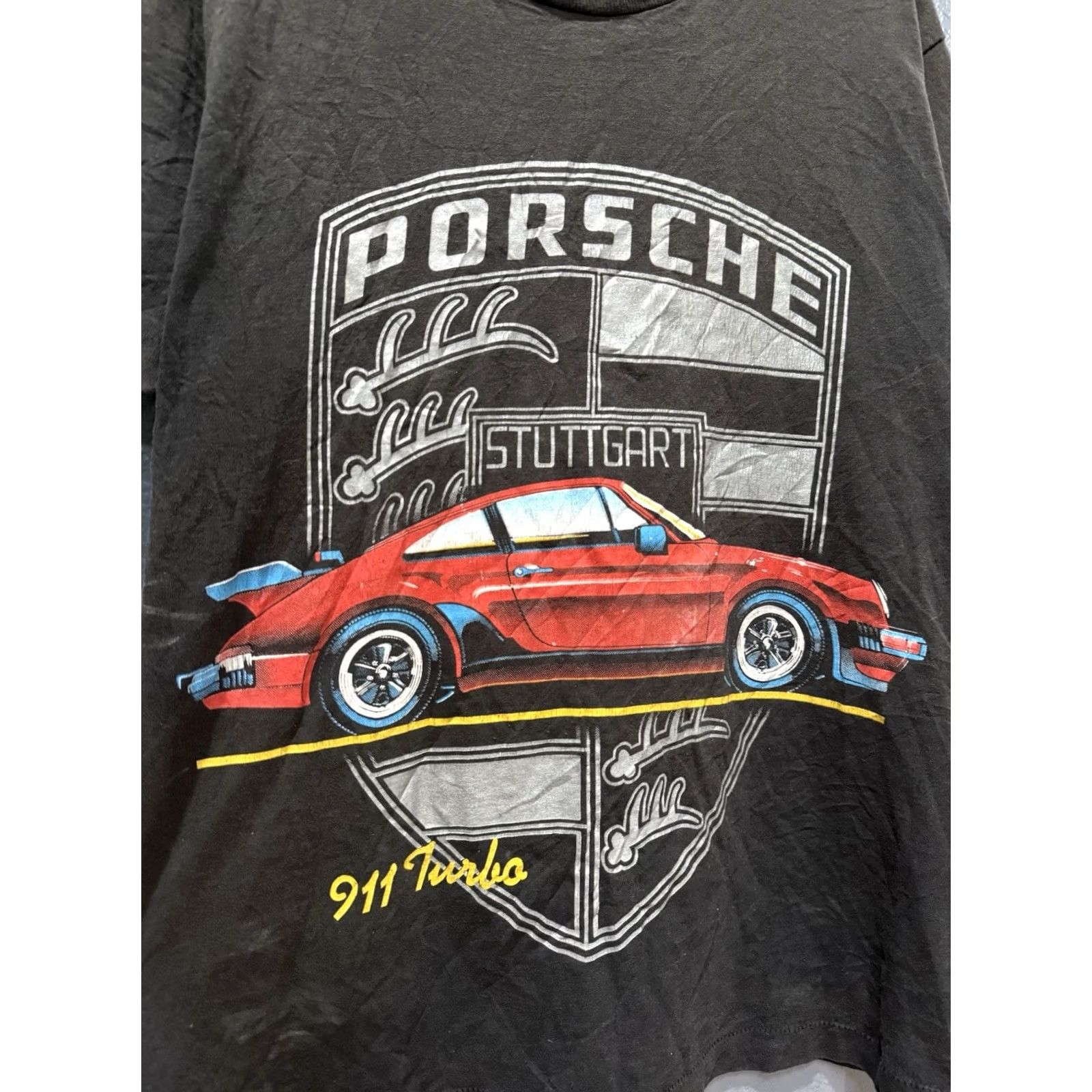 Vintage VINTAGE Porsche 911 Turbo Black Car Tee Shirt 90s Large Mens Size US L / EU 52-54 / 3 - 4 Thumbnail