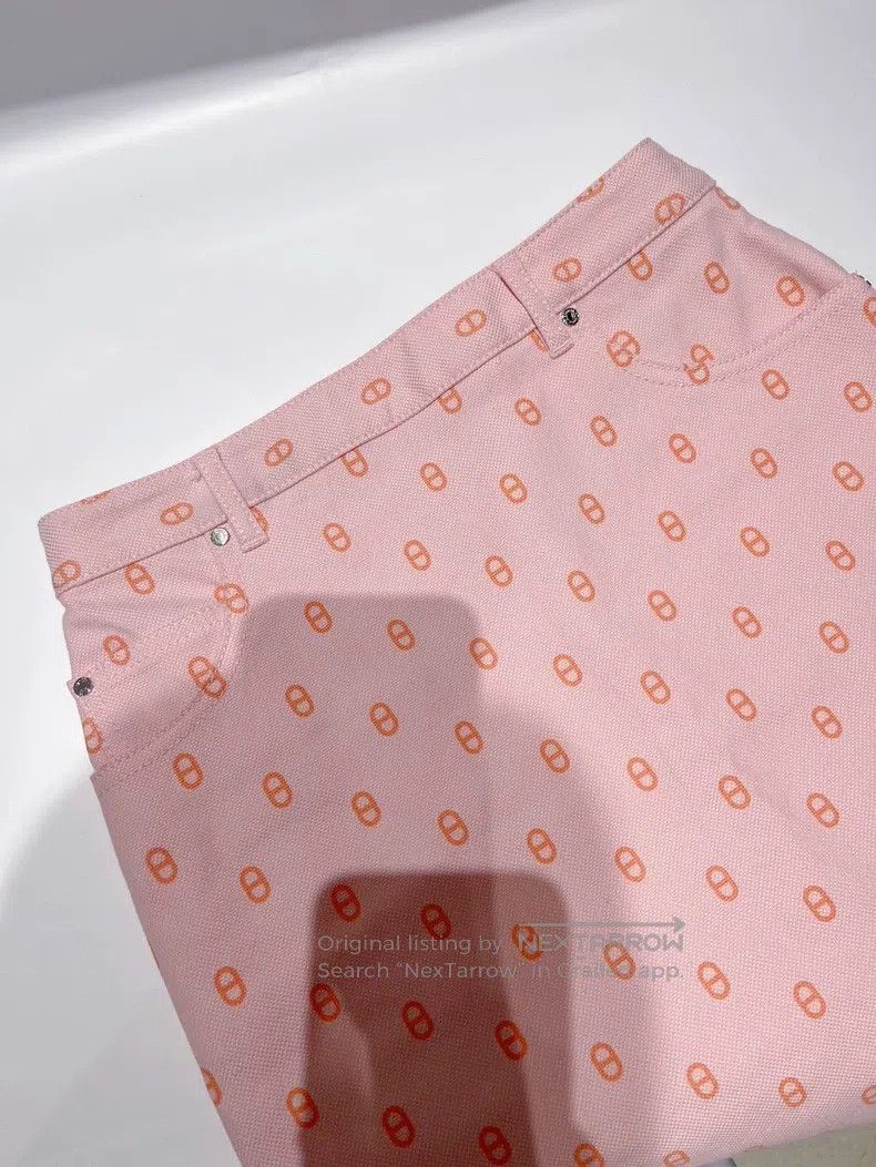 Hermes Hermes Pig nose pink half skirt/A-line skirt Size 42" / US 20 - 3 Thumbnail