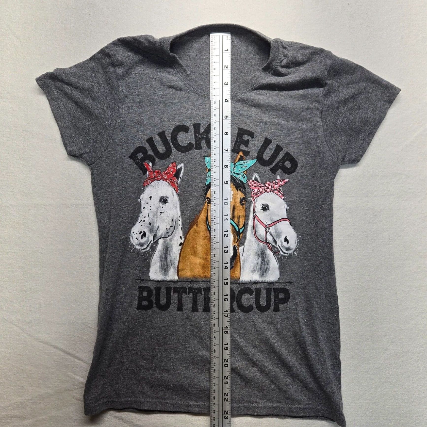 Vintage Gray Horse Tee Short Sleeve Women's Small T-Shirt Size S / US 4 / IT 40 - 5 Thumbnail