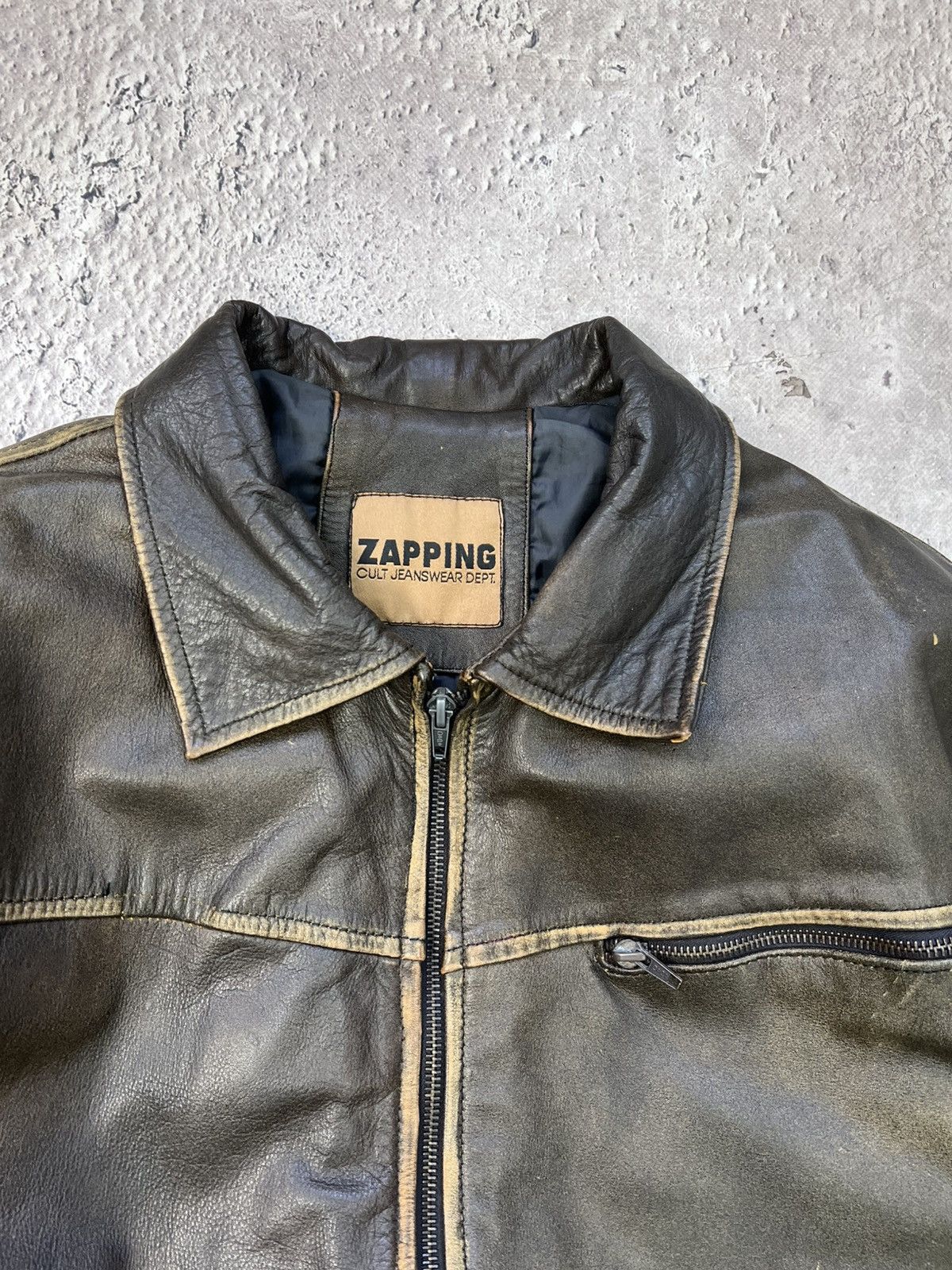Harley Davidson × Vintage 90s Vintage Grunge Distressed Biker Leather Jacket Size US M / EU 48-50 / 2 - 6 Thumbnail