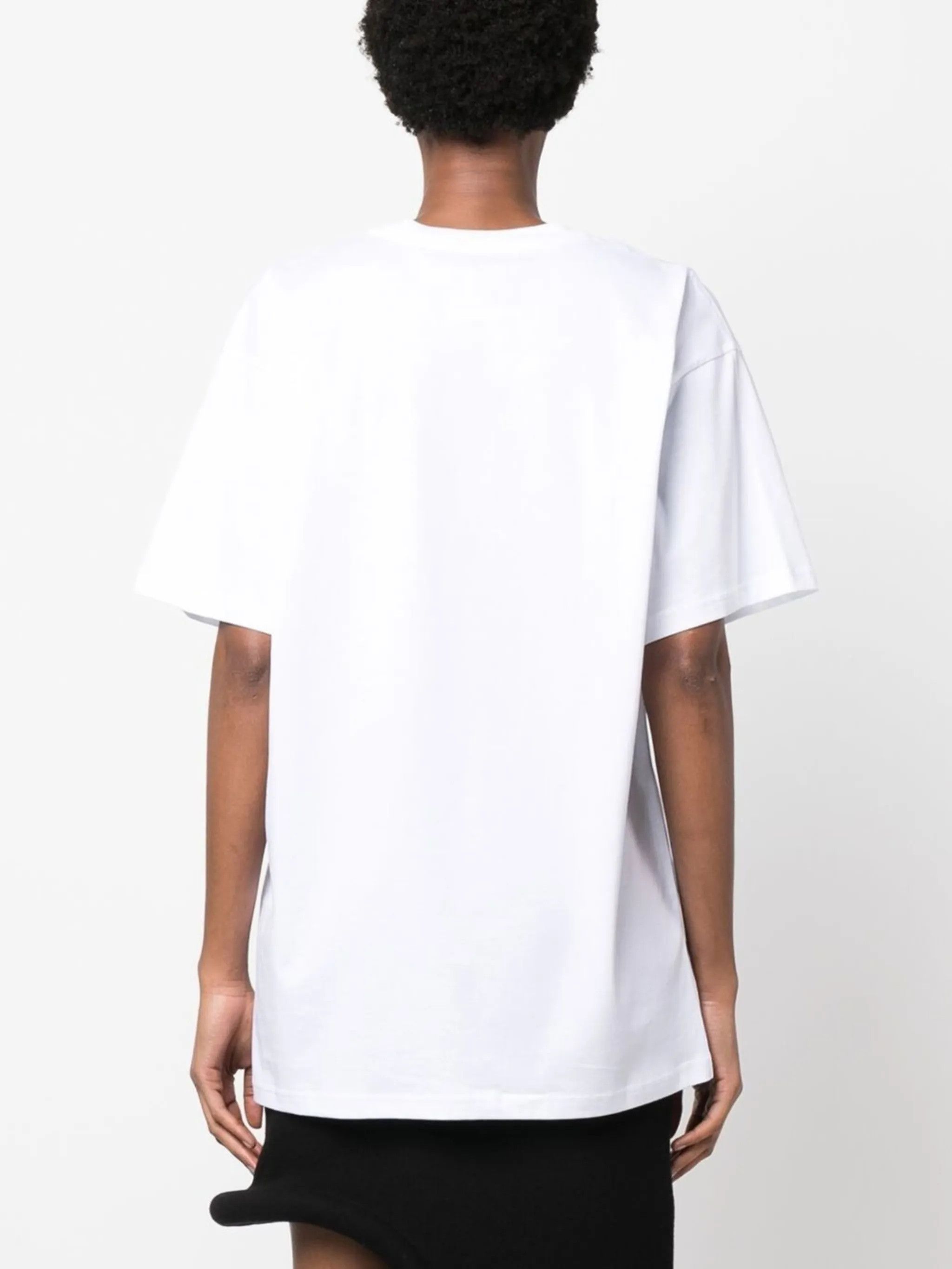 Moschino o1y0225 Logo T-Shirt in White Size US XS / EU 42 / 0 - 4 Thumbnail