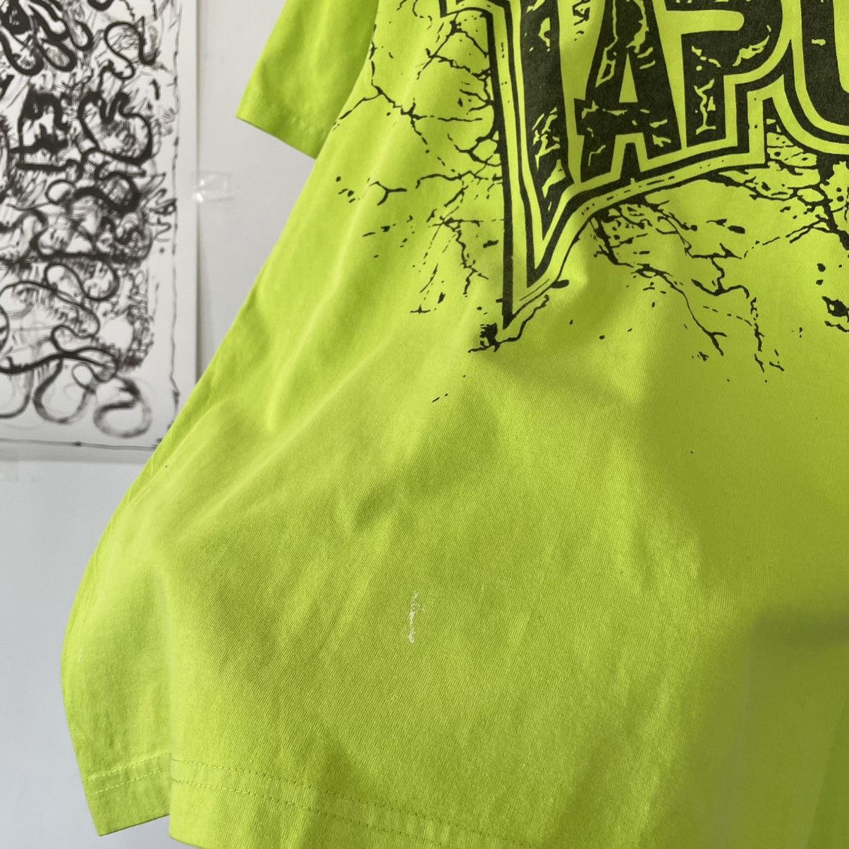 Tapout Tapout big print logo T-shirt neon green MMA Y2K Size US M / EU 48-50 / 2 - 7 Thumbnail
