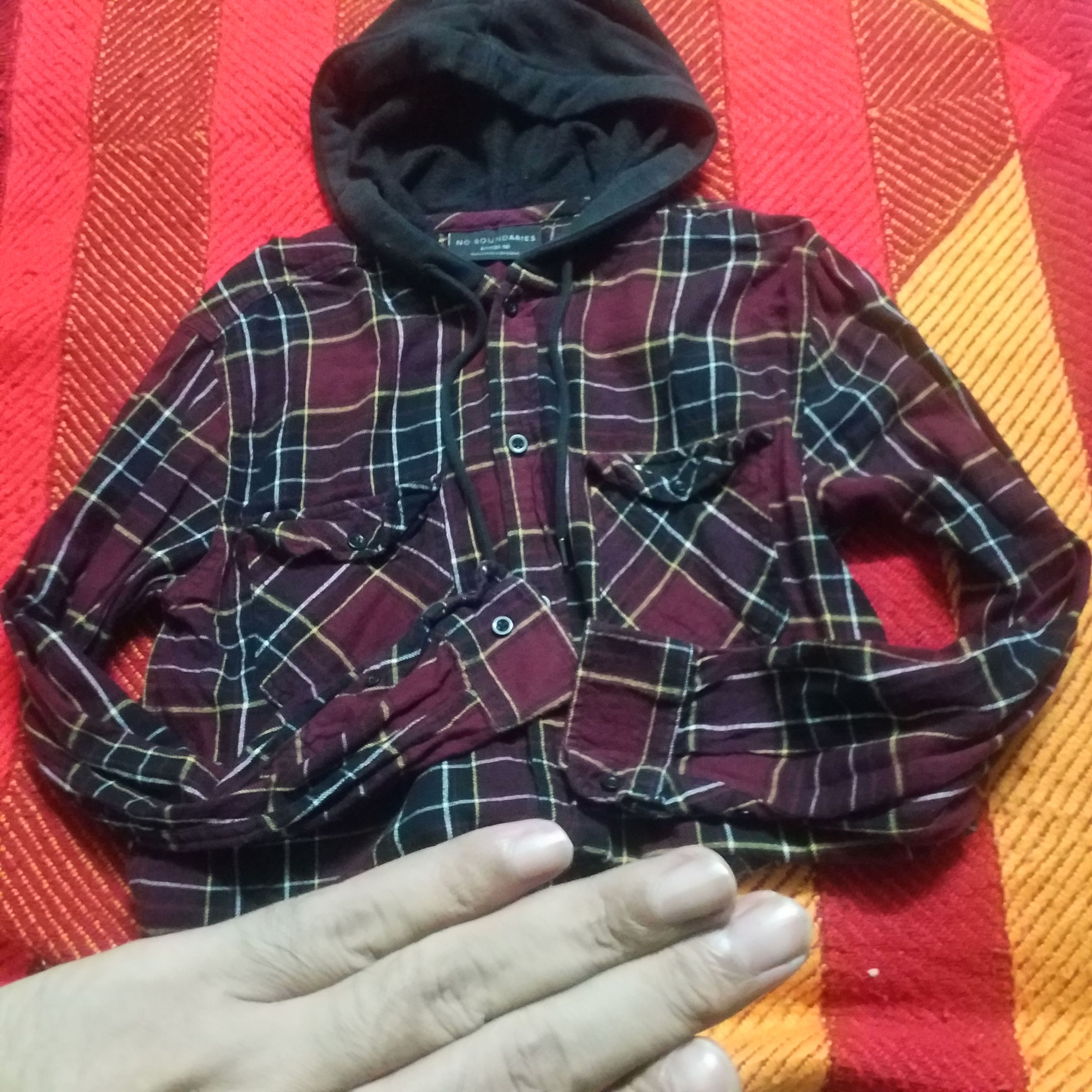 Japanese Brand LONG SLEEVE BUTTON WITH HOODIE Size US S / EU 44-46 / 1 - 3 Thumbnail