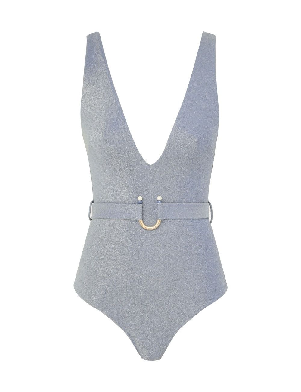 oc11z0525 Waverly Metallic Plunge Bodysuit in Gray