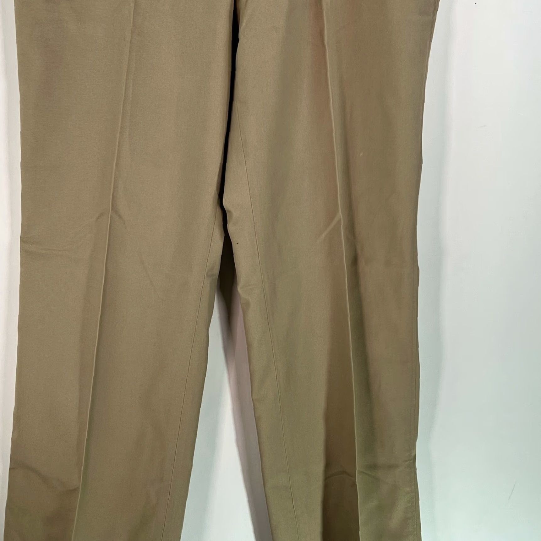 Vintage The Denver Mens Dress Pants Flat Front Khaki Beige 36X34 Regular Inseam 33in Beige NWT Mens Pants Size US 36 / EU 52 - 5 Thumbnail