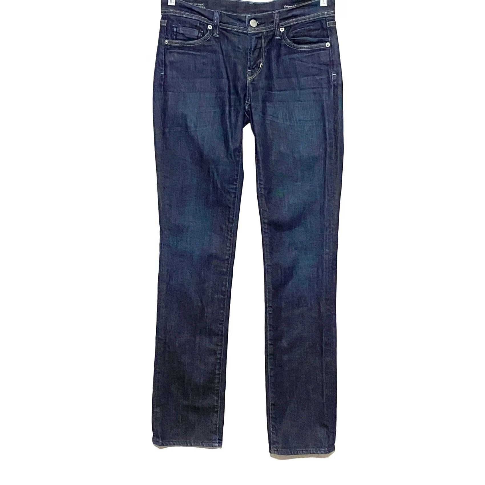 Citizens Of Humanity Citizens of Humanity Jeans Ava #142 Low Rise Straight Women 27 Dark Blue Denim 5-Pocket Stretch Casual Pipelines? Size 27" / US 4 / IT 40 - 2 Thumbnail