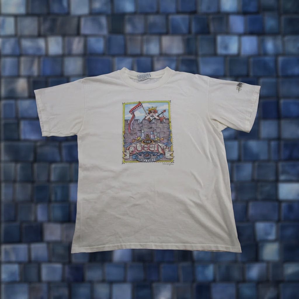 Stafford VINTAGE 90s The Queen Of Everything Mary Engelbreit Single Stitch Tee SZ L Read Size US L / EU 52-54 / 3 - 1 Thumbnail