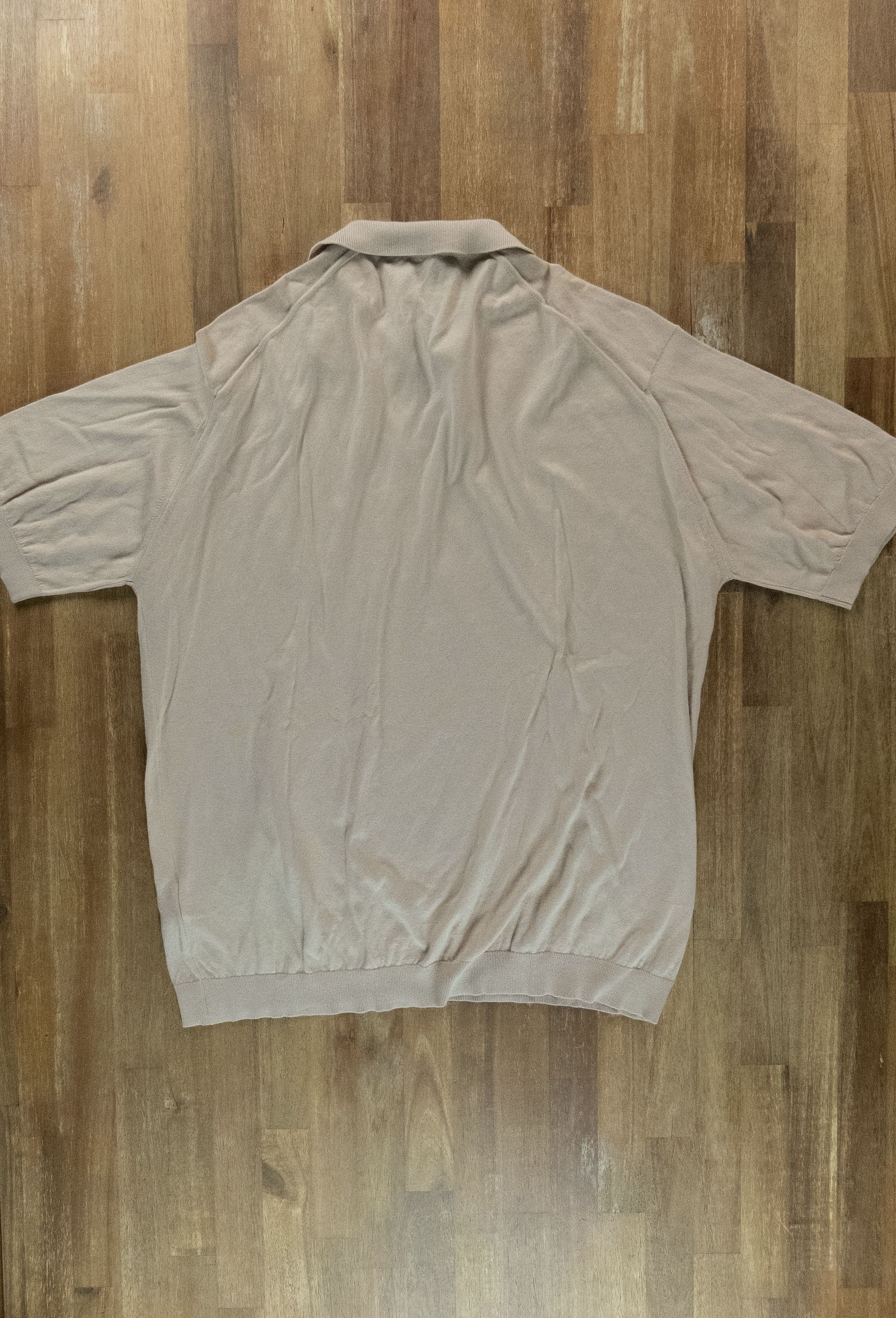 John Smedley JOHN SMEDLEY Noah beige knit cotton polo shirt XXL q Size US XXL / EU 58 / 5 - 8 Thumbnail