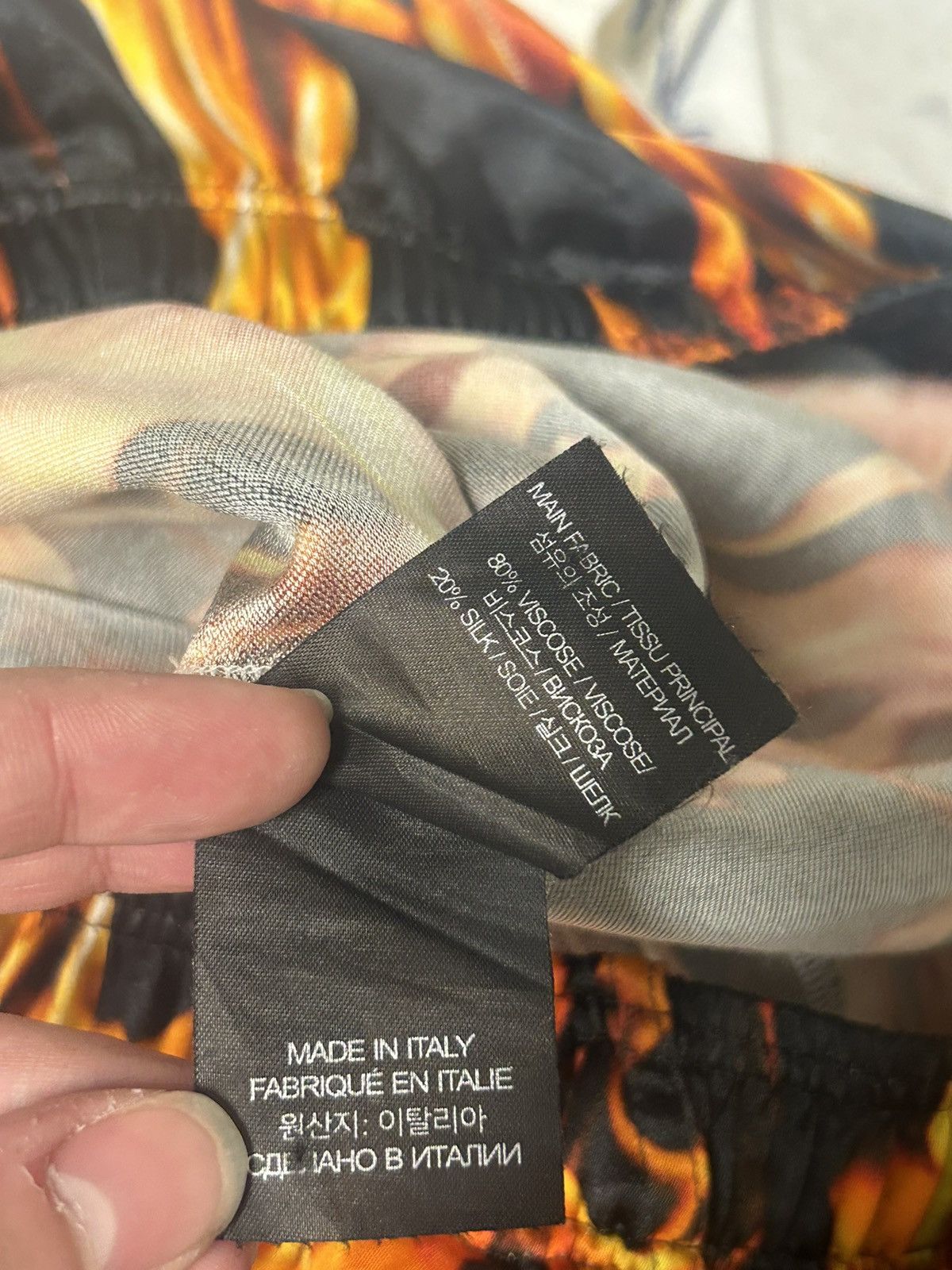 Vetements Silk Flame Wide Leg Pants Size US 30 / EU 46 - 8 Thumbnail