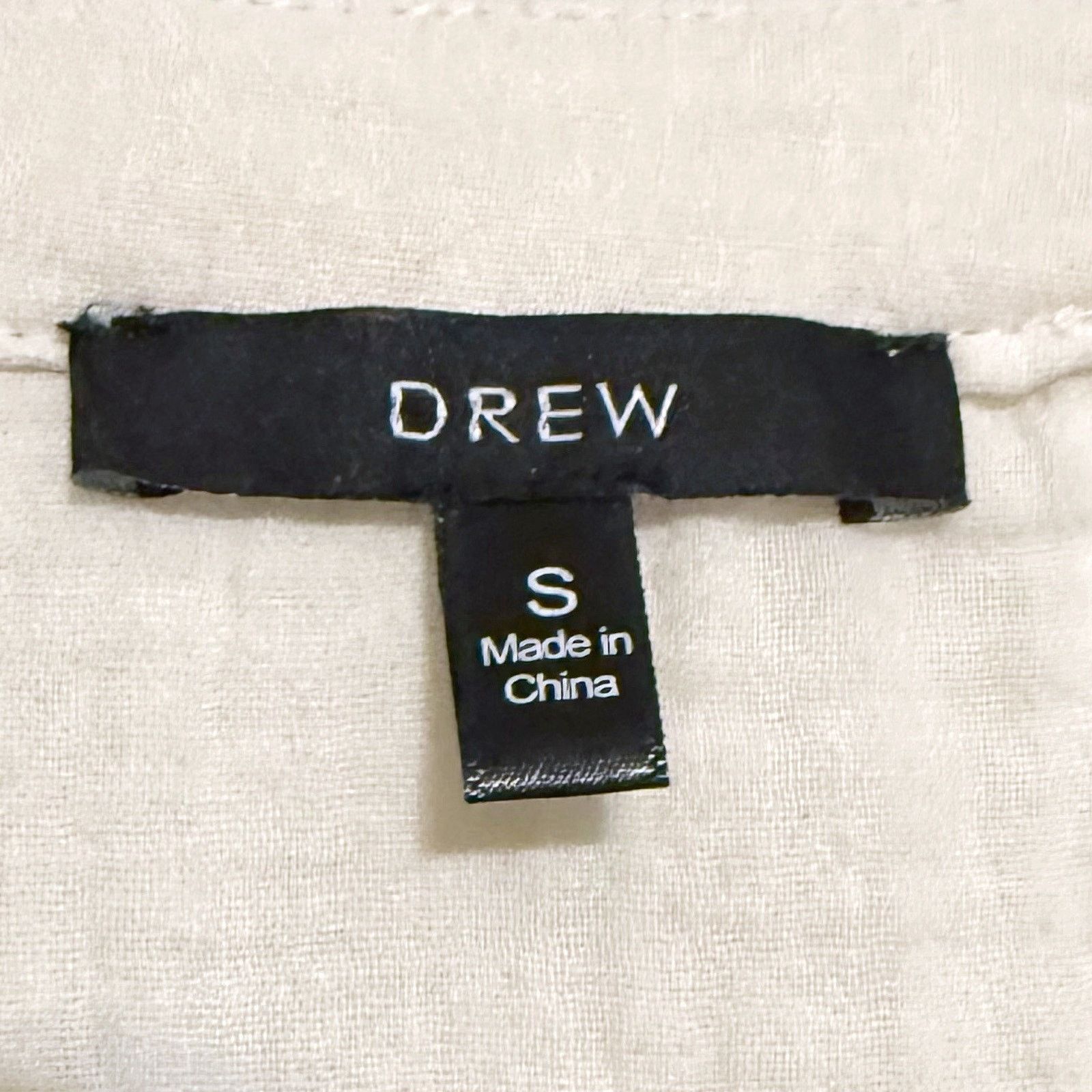 Drew Drew Anthropologie Button Belted Dress Natural Sz Small Size S / US 4 / IT 40 - 2 Thumbnail