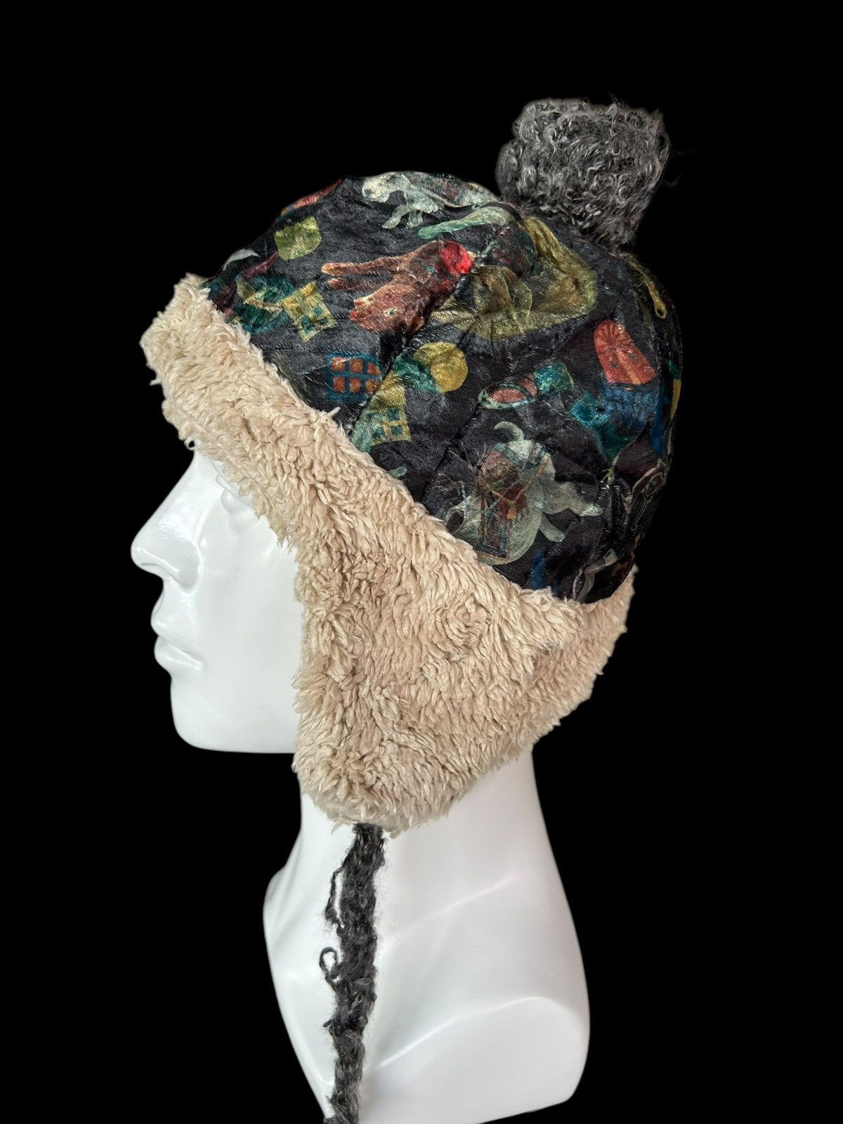 Japanese Brand × Kapital × Vintage Made in Japan CA4LA X Weave Toshi Rare Design Beanie Hats🎌☠️ Size ONE SIZE - 5 Thumbnail
