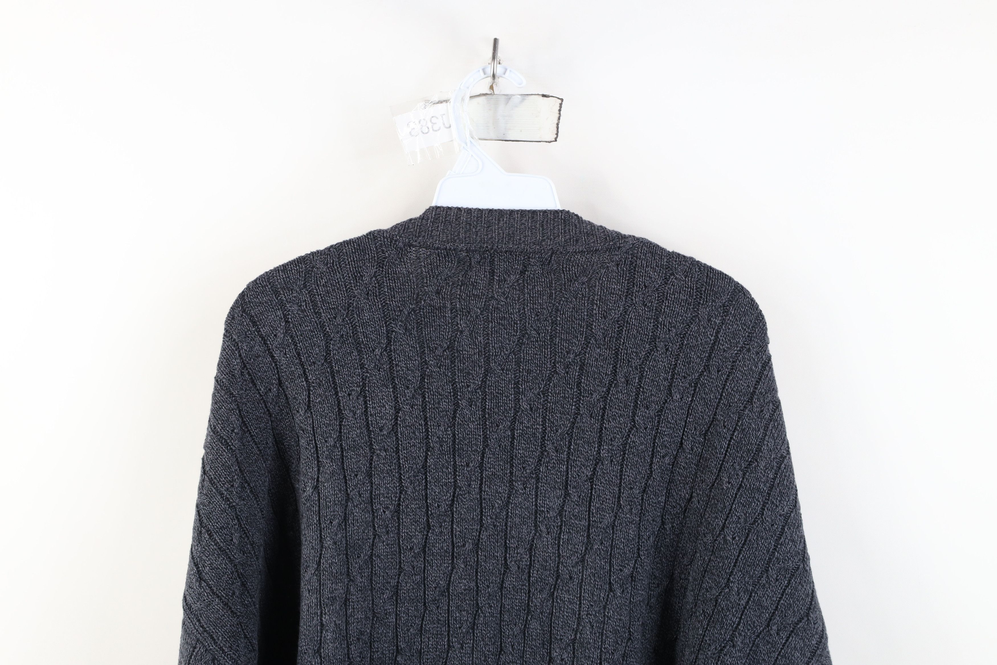 Vintage Vintage 90s Streetewar Cable Knit Cardigan Sweater Blue USA Size US XL / EU 56 / 4 - 11 Thumbnail