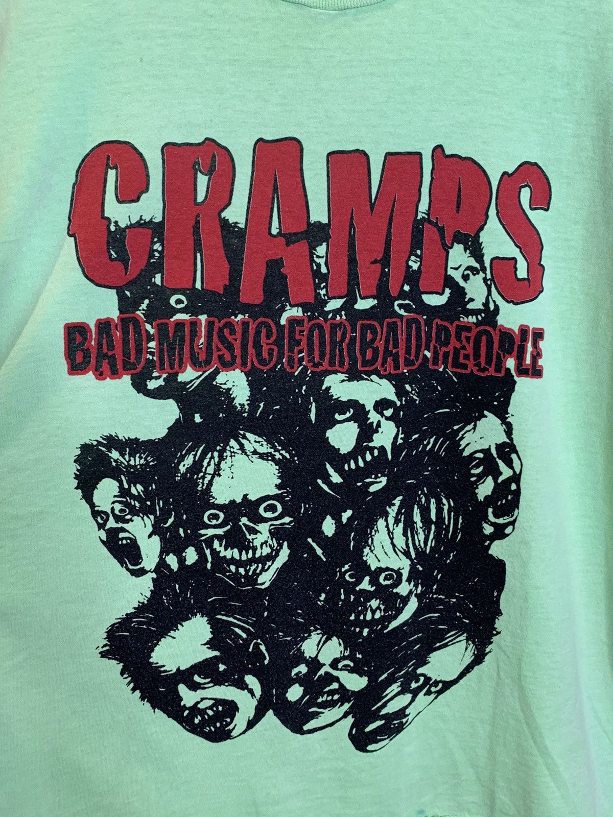 Band Tees × Vintage *RARE* Vintage The Cramps Bad Music For Bad People T-Shirt Size US XL / EU 56 / 4 - 2 Thumbnail