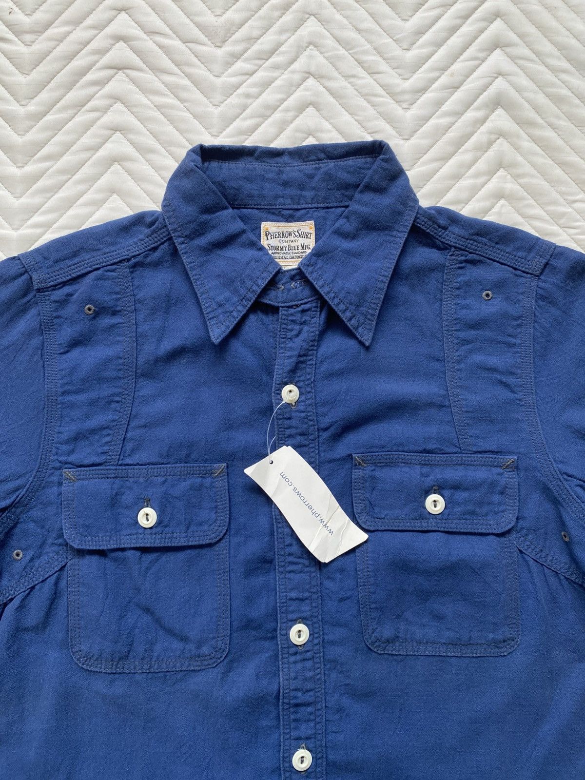 Pherrow's Pherrow’s Chambray Chainstrap Workwear Shirt Size US S / EU 44-46 / 1 - 3 Thumbnail