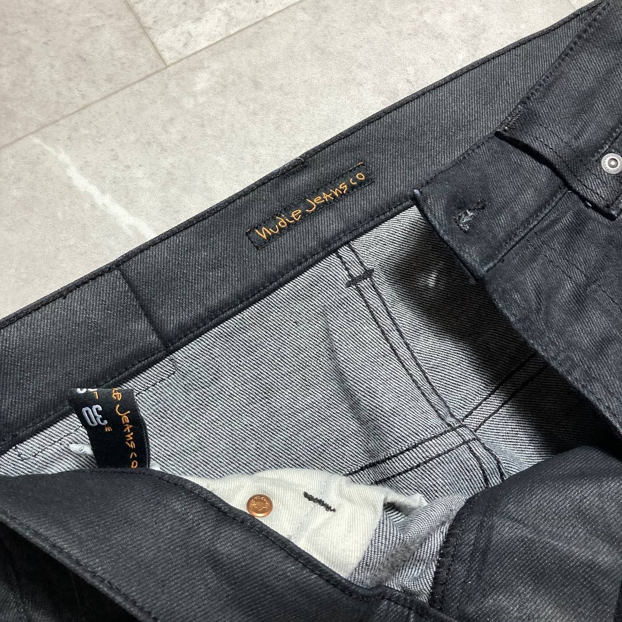 Nudie Jeans Nudie Jeans Thin Finn Back 2 Black 12Oz Selvage Size US 30 / EU 46 - 6 Thumbnail