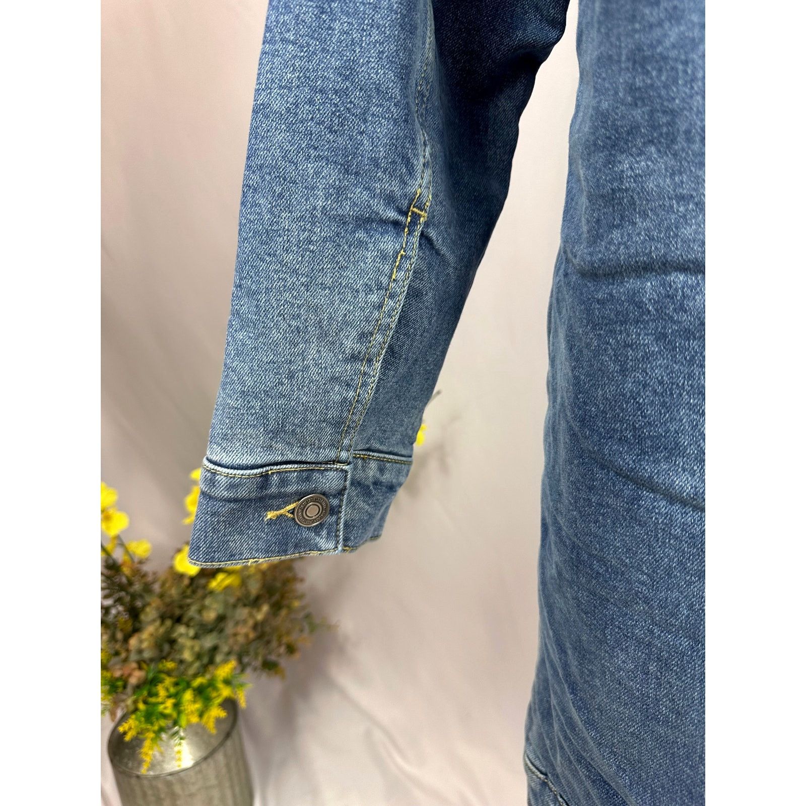 Other LNDN Landon Denim Sherpa Lined Jacket Medium Wash XS/S Size S / US 4 / IT 40 - 19 Thumbnail