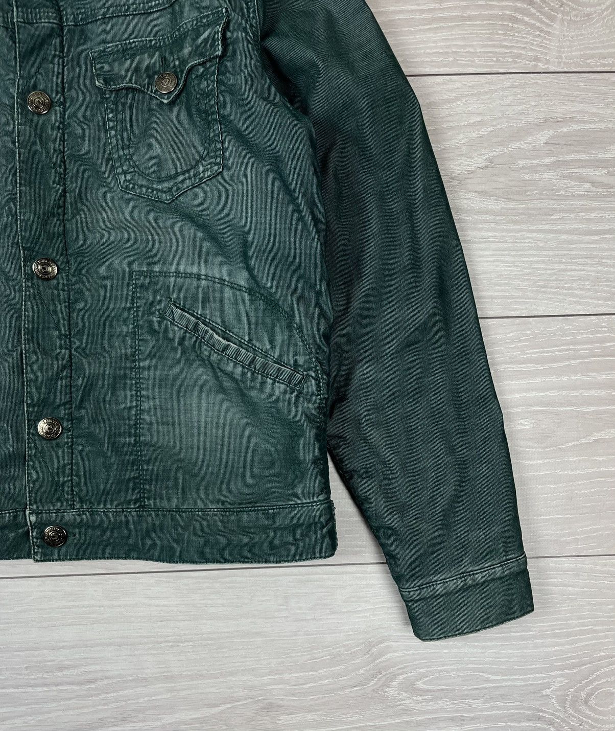 True Religion True Religion Green Logo Sherpa Jacket Streetwear Size US L / EU 52-54 / 3 - 7 Thumbnail