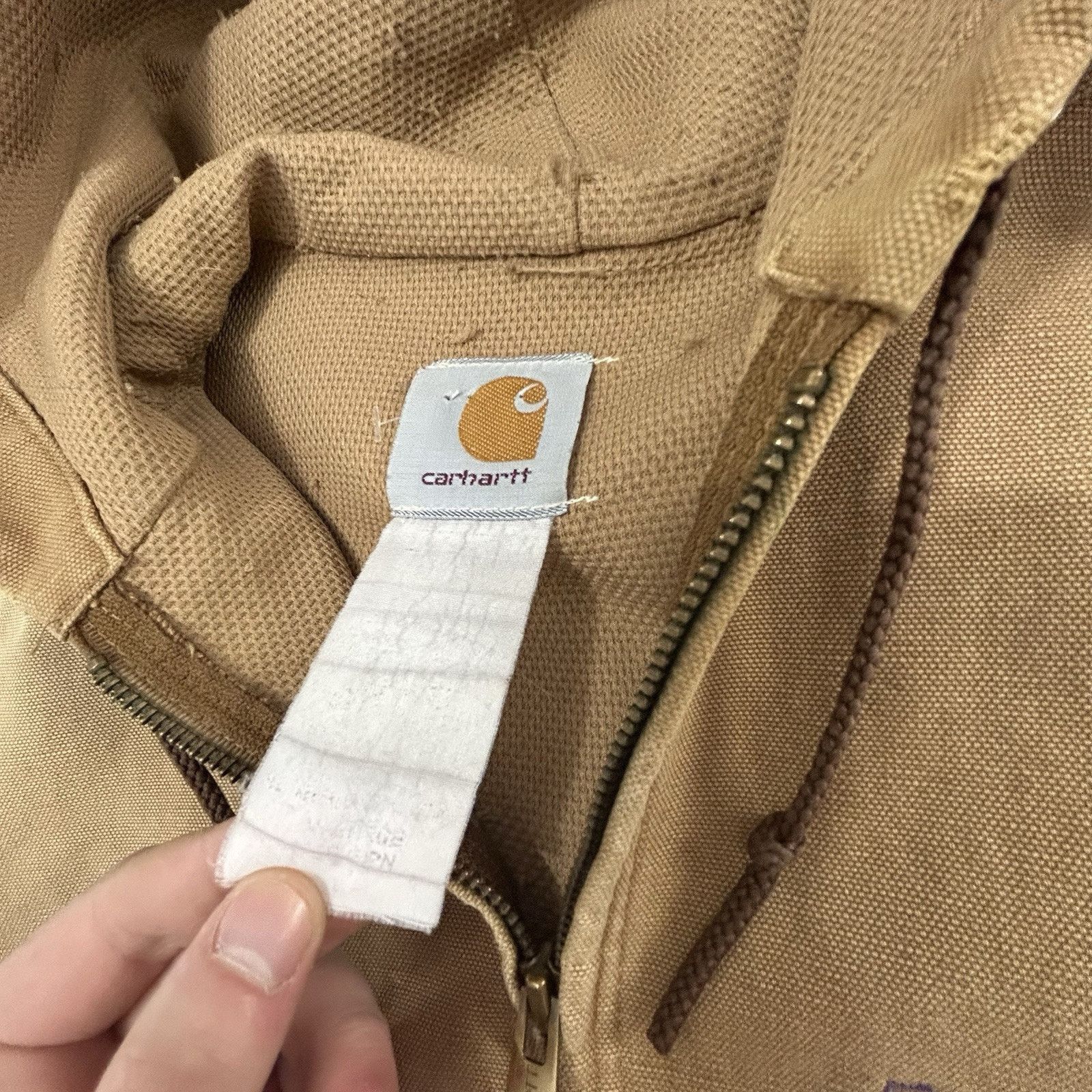 Carhartt Vintage 80s Carhartt Jacket Faded Hooded Made In USA J03BRN Size US XL / EU 56 / 4 - 4 Thumbnail