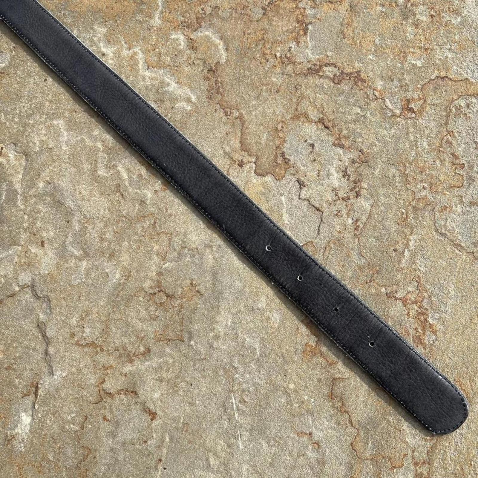 Vintage Vintage 90s Reversible Black/Grey Leather Belt Size ONE SIZE - 4 Thumbnail