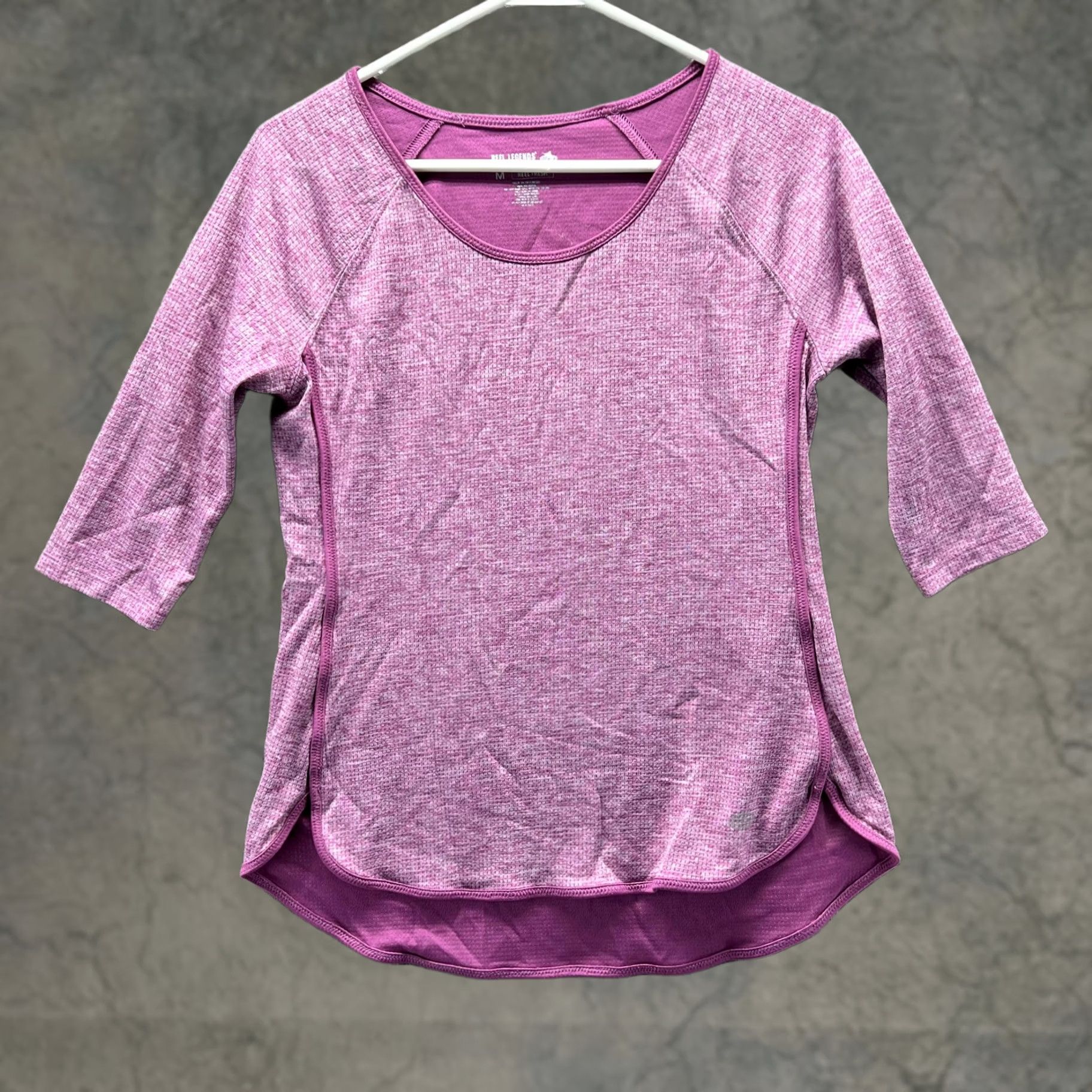 Vintage Reel Legends Shirt Womens M Pink Purple 3/4 Sleeve Performance Athletic Top Size M / US 6-8 / IT 42-44 - 1 Thumbnail