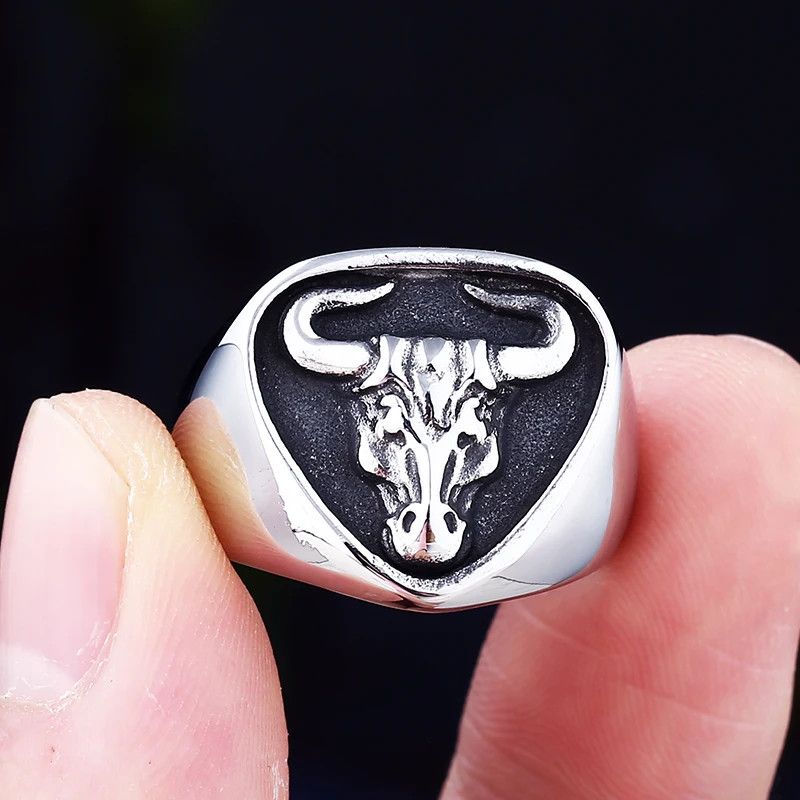 Japanese Brand × Jewelry × Vintage Vintage Bull Head Ring Size ONE SIZE - 4 Thumbnail