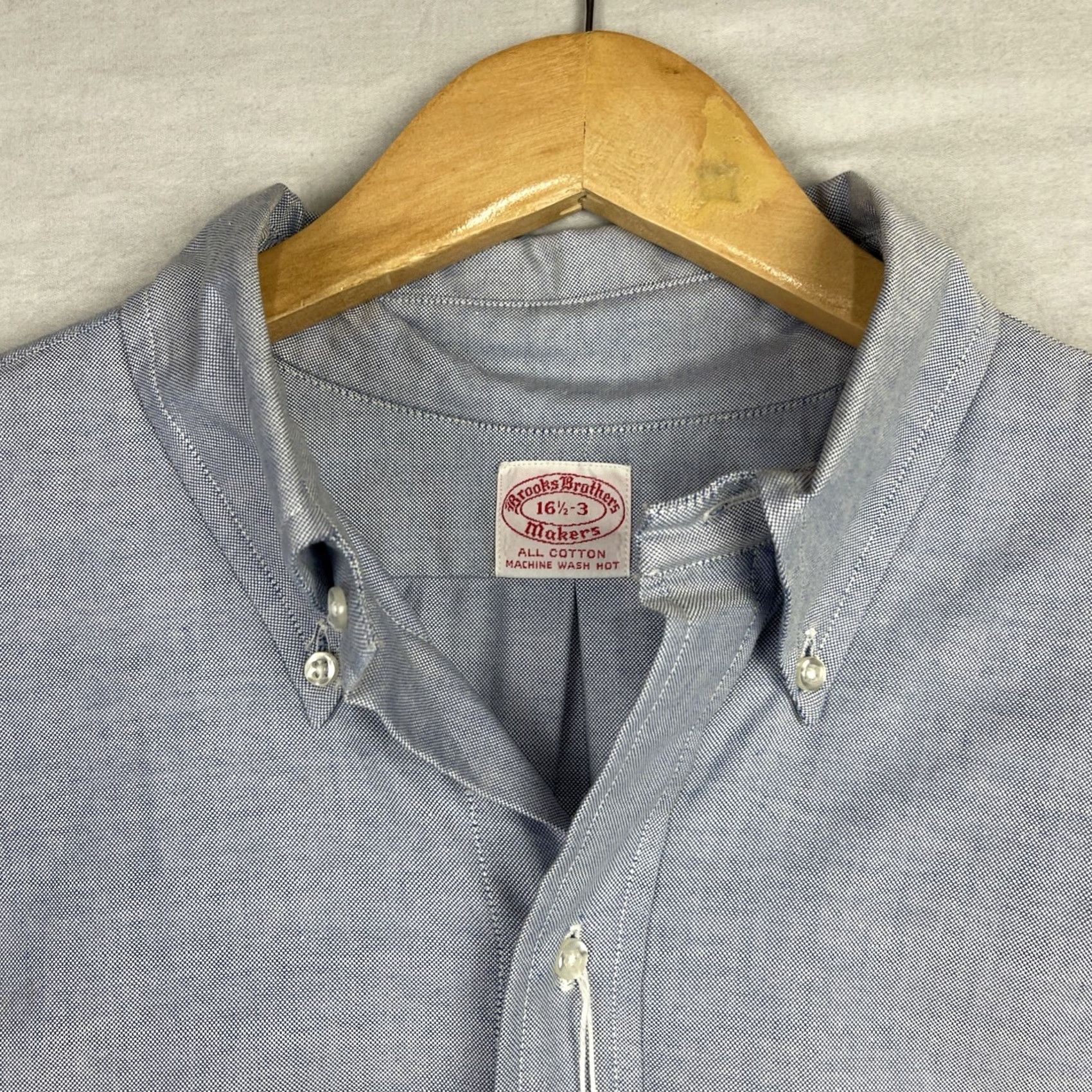 Brooks Brothers VINTAGE Brooks Brothers Shirt Mens 16.5-3 Blue Oxford Button Down Long Sleeve 2XL Regular Navy Blue Chinstrap? Size US XXL / EU 58 / 5 - 3 Thumbnail