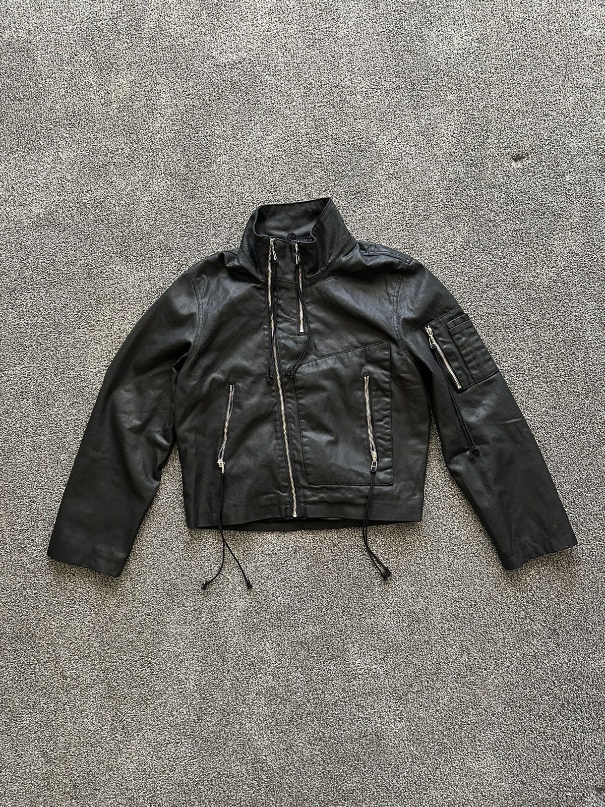 image of Somar Peril Waxed Moto Jacket in Black, Men's (Size Medium)