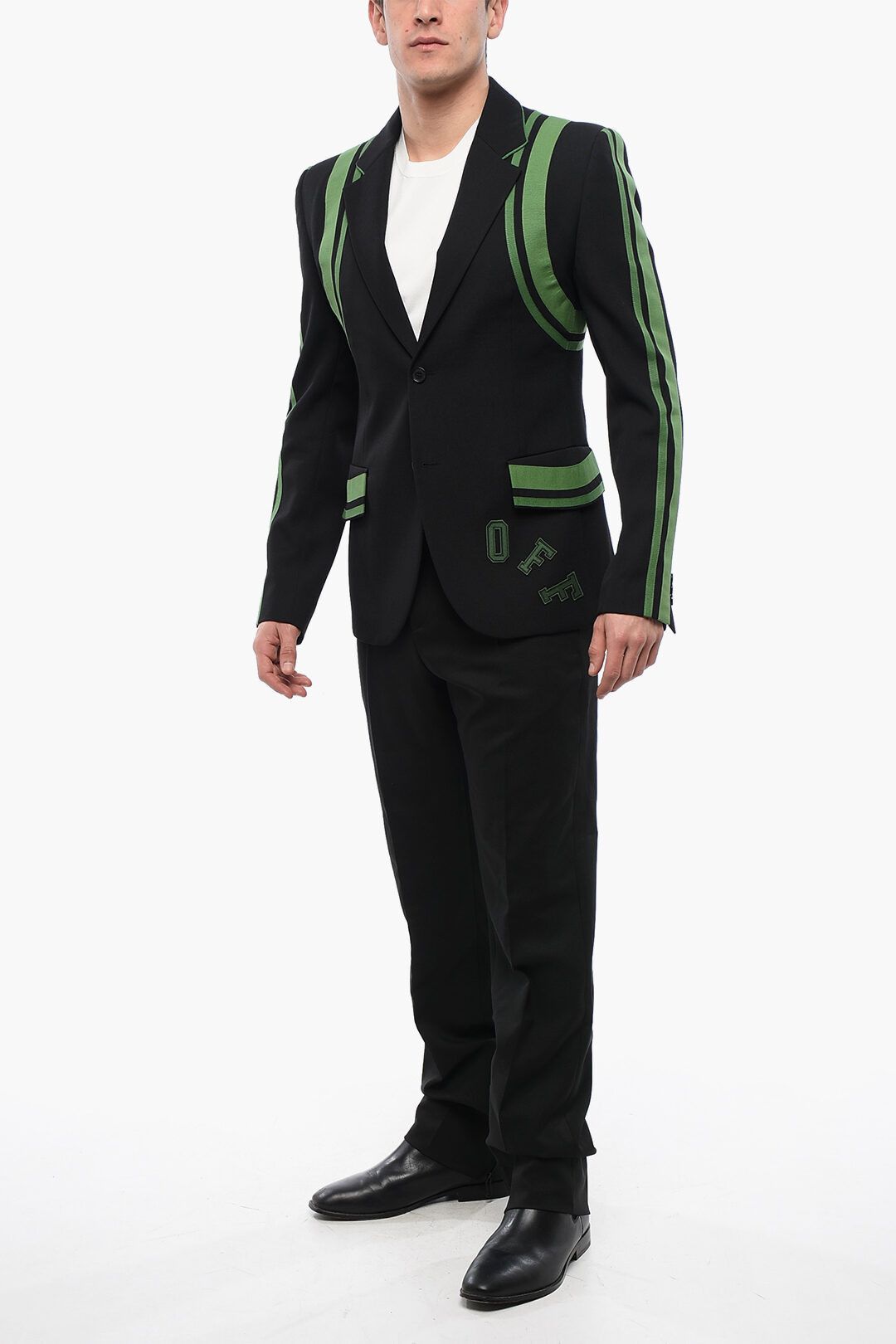 Off-White og1mm1025 Formal Vars Wool Blazer in Black Size US M / EU 48-50 / 2 - 4 Thumbnail
