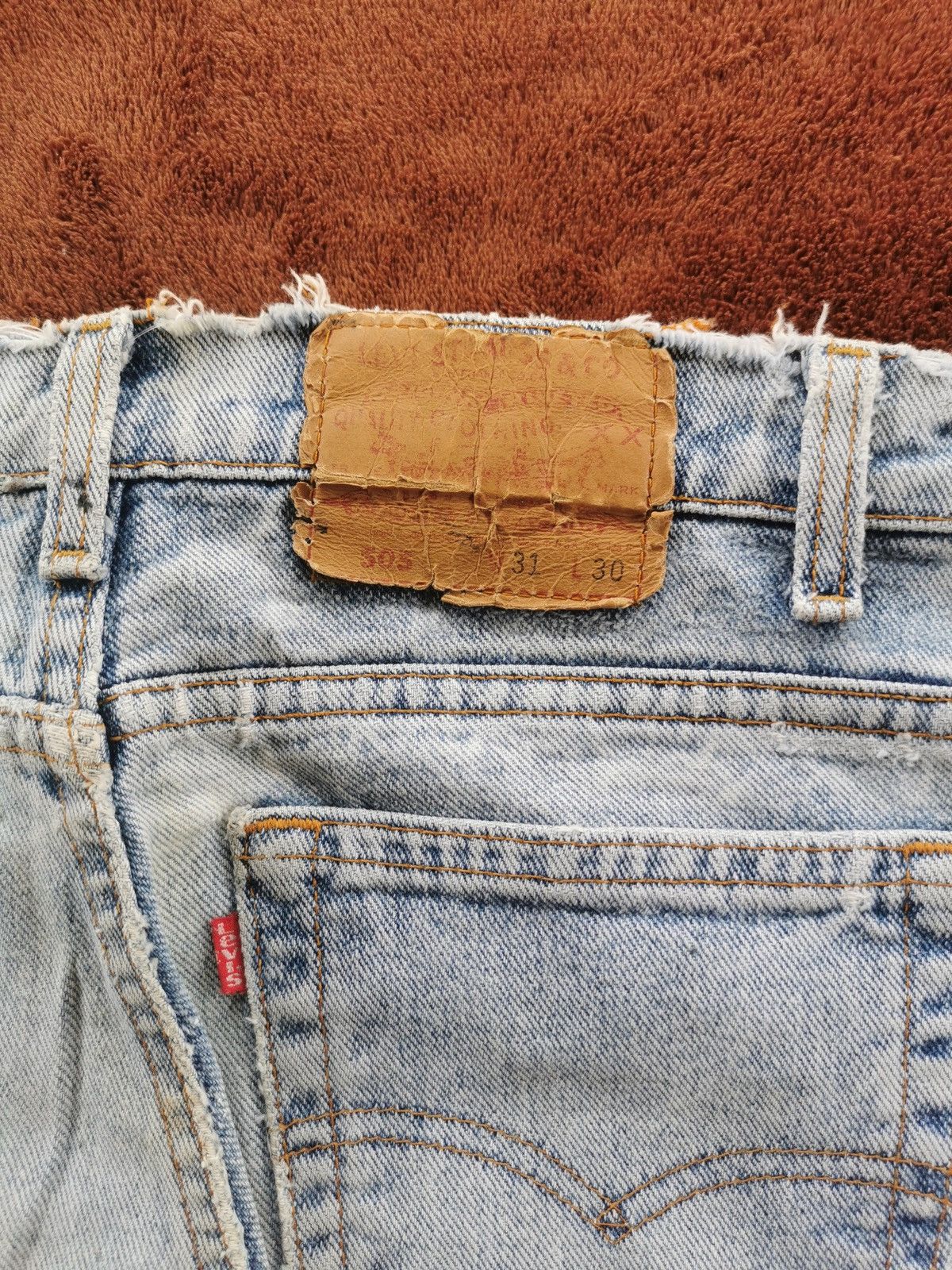Vintage 90s Vintage Levis 505 Distressed Denim Jeans Size US 30 / EU 46 - 6 Thumbnail