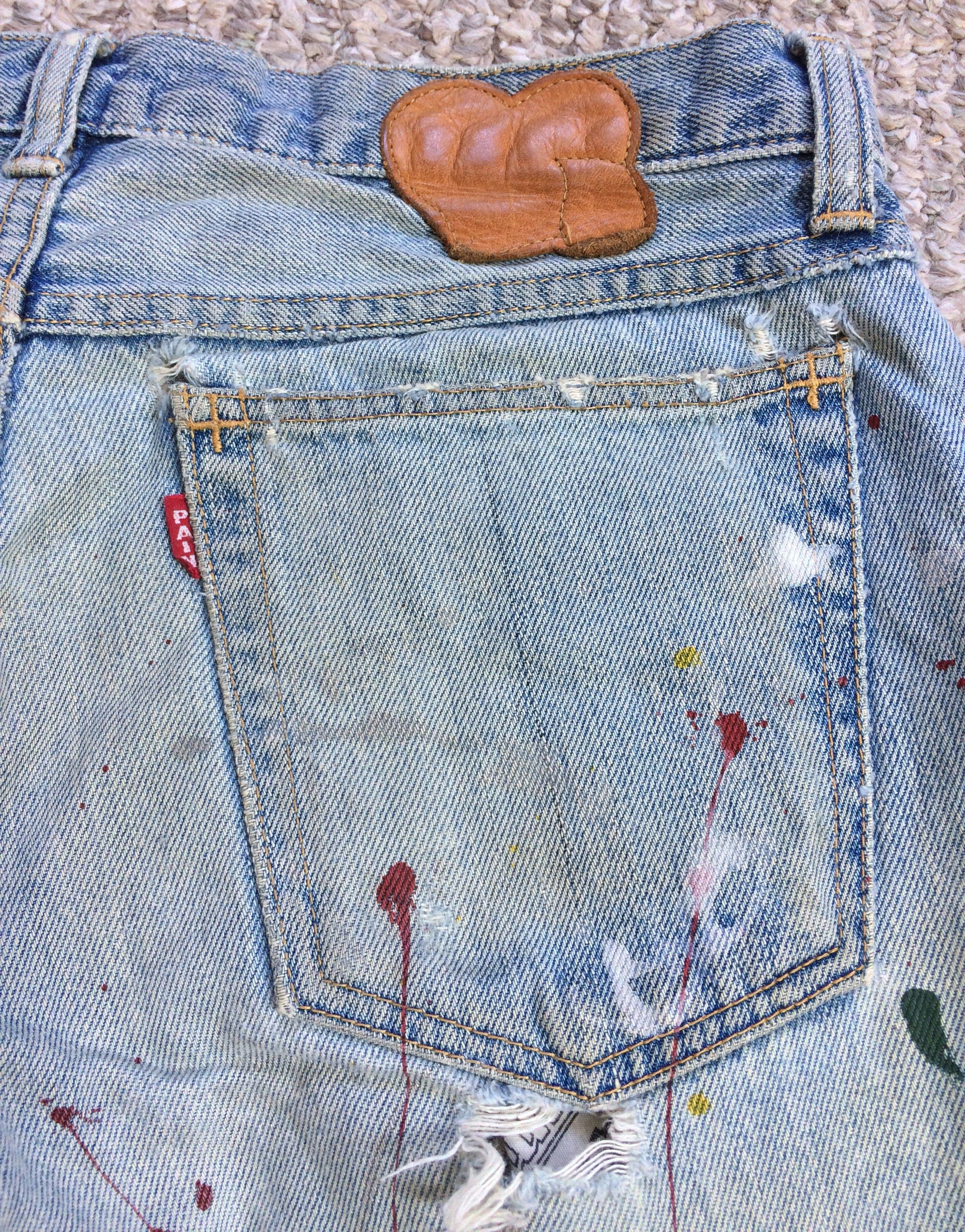 Number (N)ine SS06 Painted Denim Size US 30 / EU 46 - 7 Thumbnail