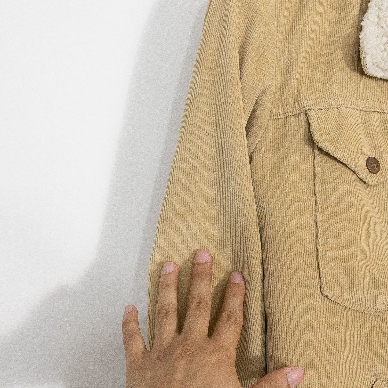 Vintage × Wrangler Vintage 70s Wrangler Corduroy Western Coat Mens Small Sherpa Size US S / EU 44-46 / 1 - 4 Thumbnail