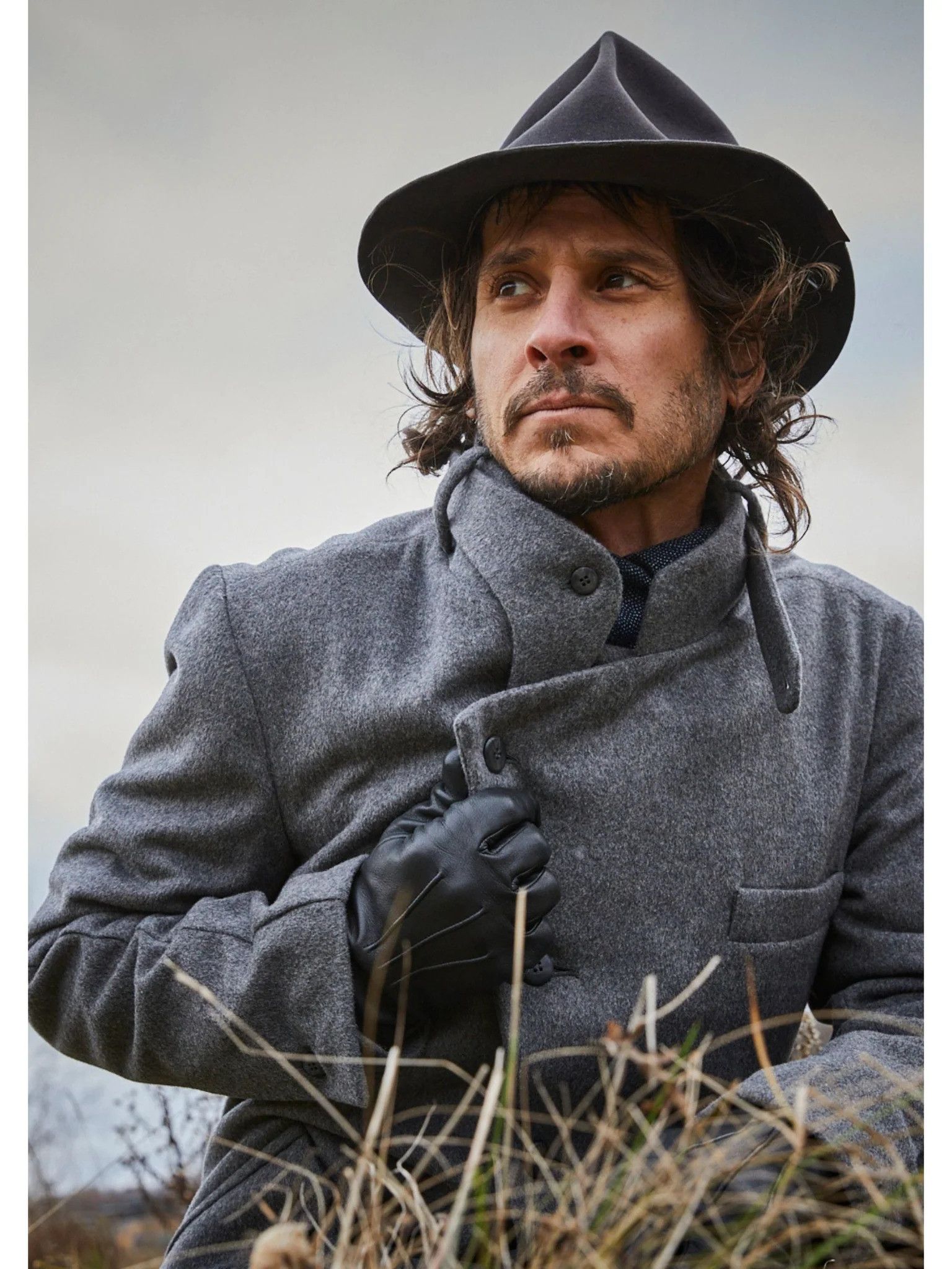 18 Waits $395 Grey Wool Pea Coat / Brigadier Jacket Large - XL Size US L / EU 52-54 / 3 - 1 Thumbnail