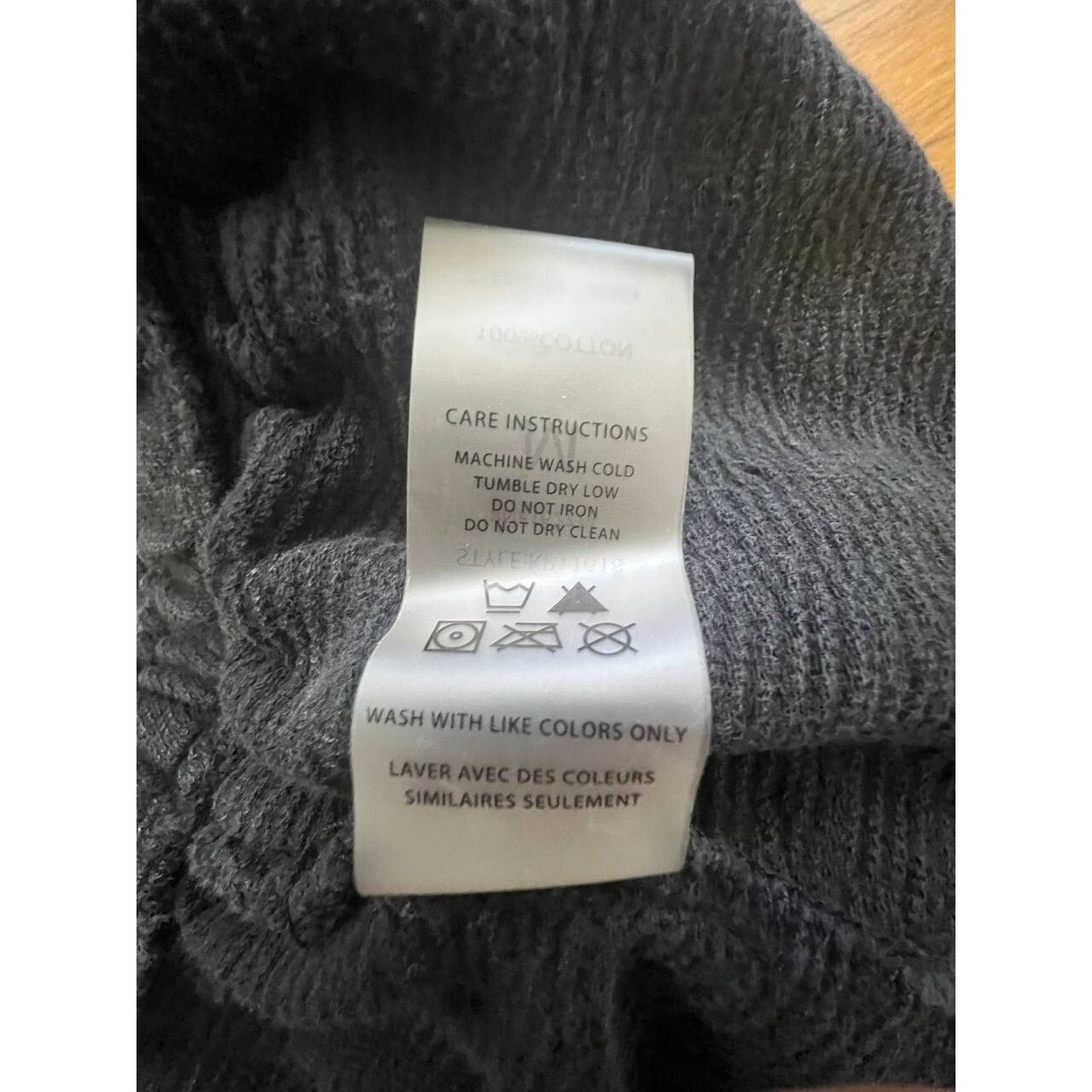 Monot Mono B Mineral Wash Cotton Charcoal Black Size M A000819 Size 23" - 5 Thumbnail