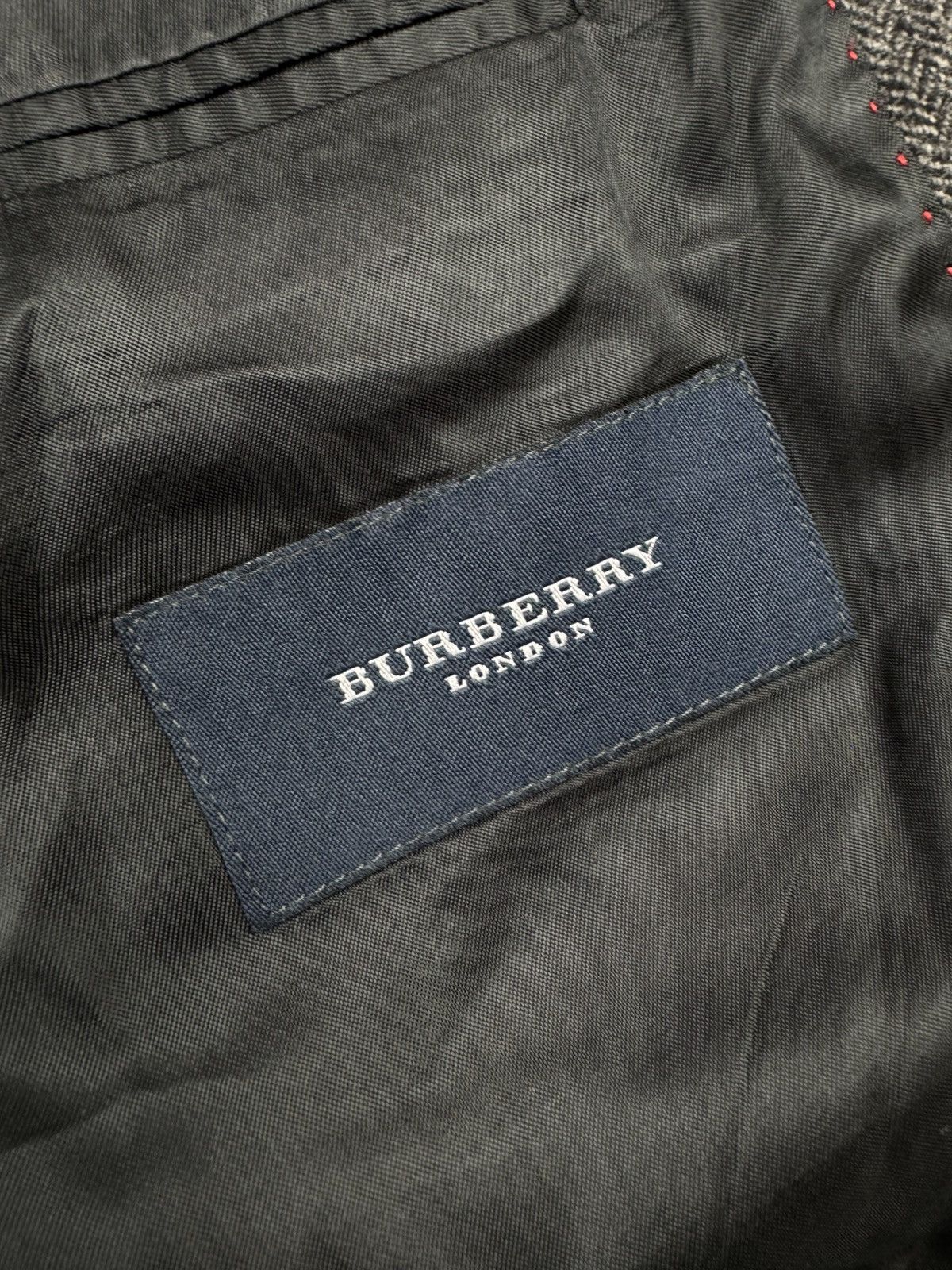 Burberry × Vintage Burberry charcoal wool cashmere blend long blazer old money Size 44R - 15 Thumbnail