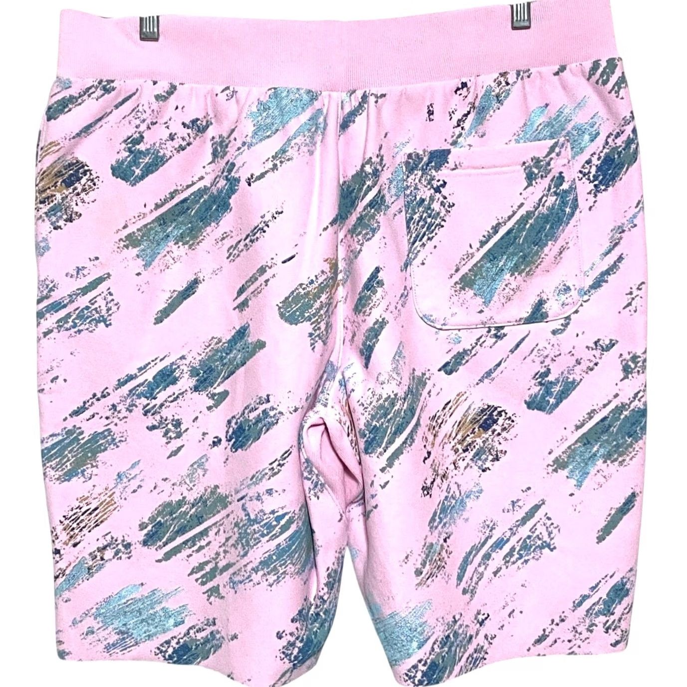 Champion Champion Shorts Mens XL Activewear Gym Geometric Pink Split Splatter Weave Reverse Weave Athletic Comfort Drawstring Casual 11in Inseam Size US 36 / EU 52 - 4 Thumbnail