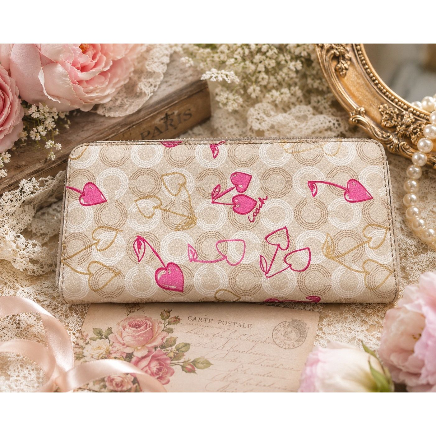 Coach Coach Leather Wallet Cherry Jacquard Size ONE SIZE - 1 Thumbnail