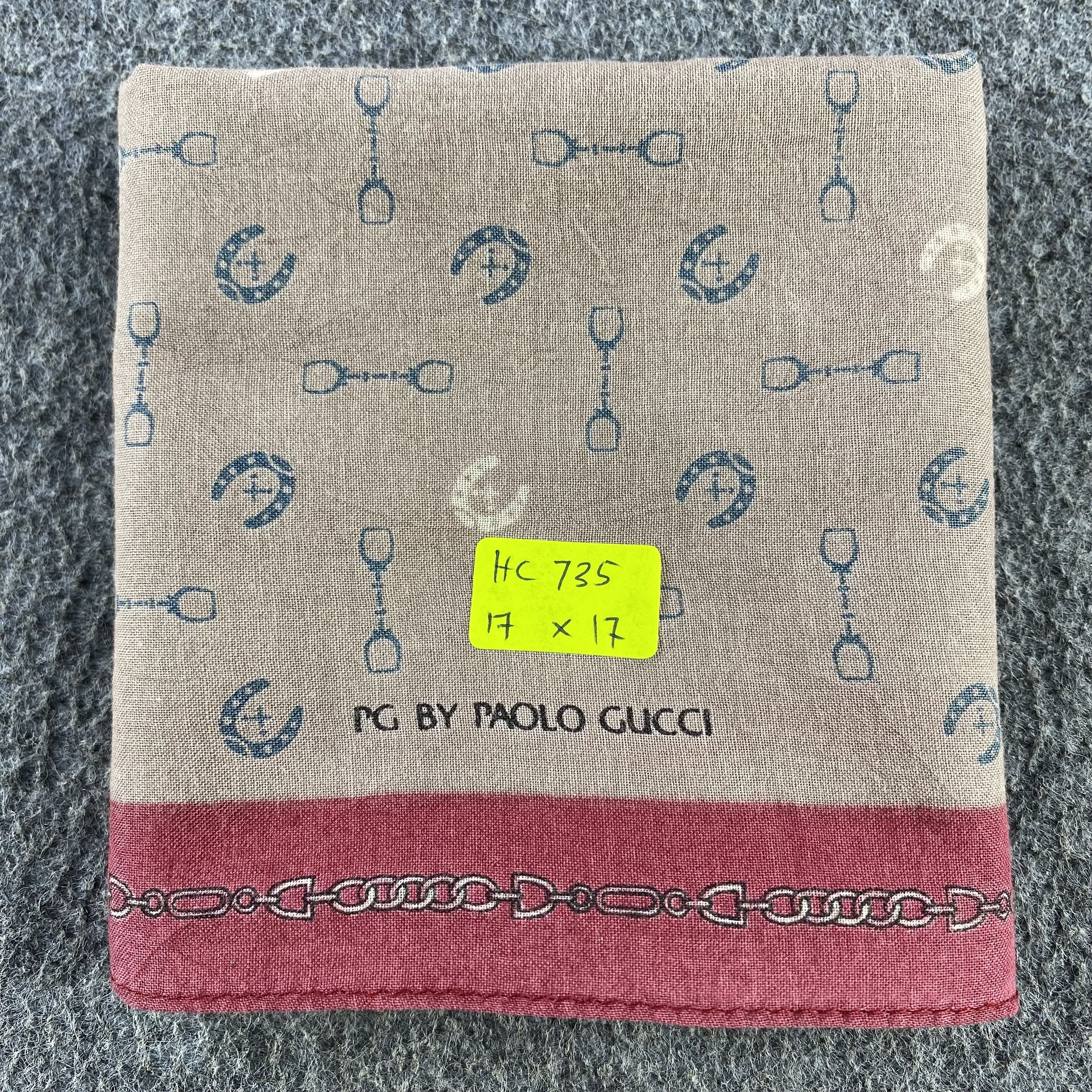 Paolo Gucci × Vintage Paolo Gucci Handkerchief/Neckerchief/Bandana HC735 Size ONE SIZE - 5 Thumbnail