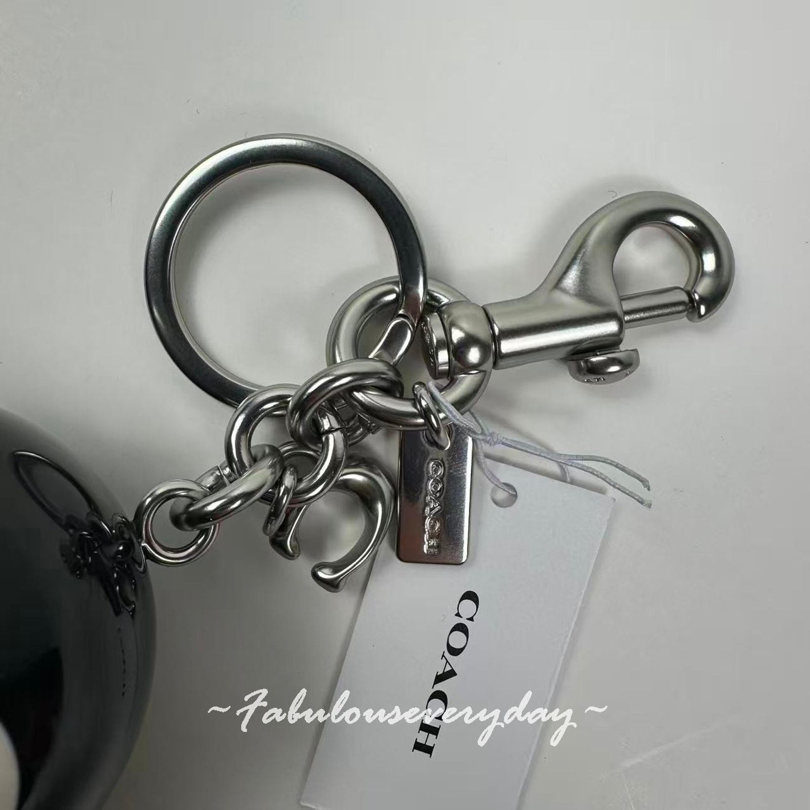 Coach Coach Eight Ball Bag Charm Keychain Keyring CEA15 NWT Size ONE SIZE - 4 Thumbnail