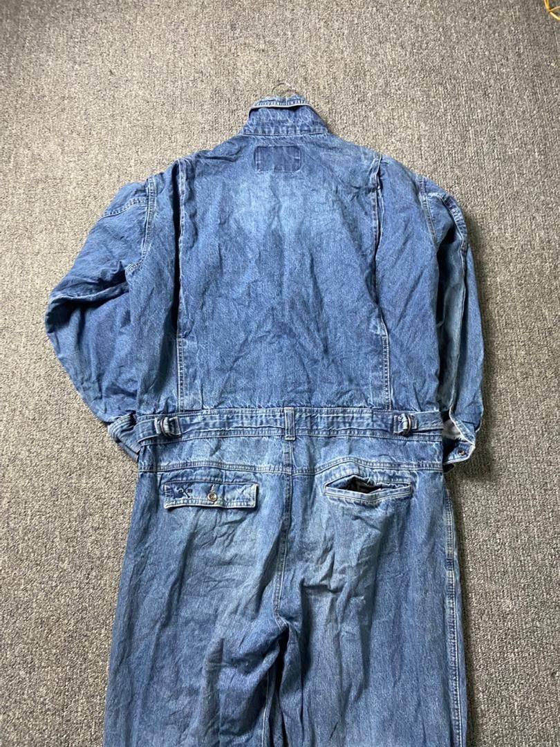 Japanese Brand Zack Styles Gold Denim Long Sleeve Overalls (186) Size US 38 / EU 54 - 3 Thumbnail