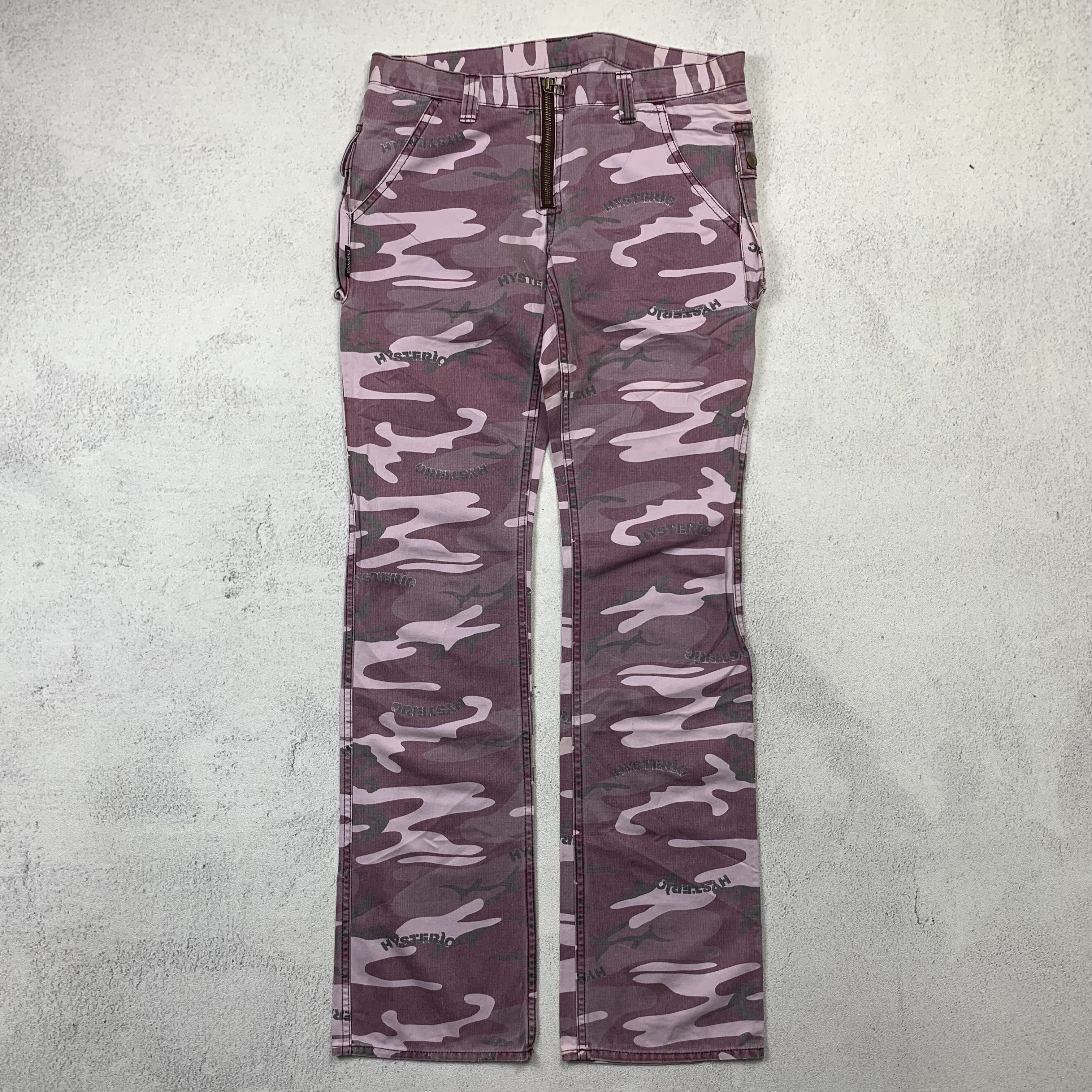 image of Hysteric Glamour Camouflage Pants in Purple Camo, Women's (Size 30)