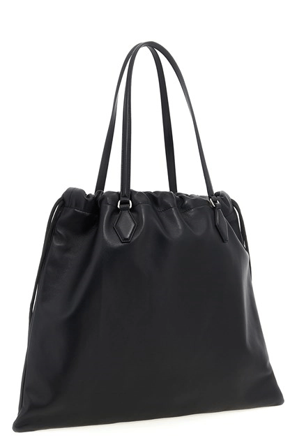 Jimmy Choo JIMMY CHOO Black Leather Drawstring Tote New Size ONE SIZE - 2 Thumbnail