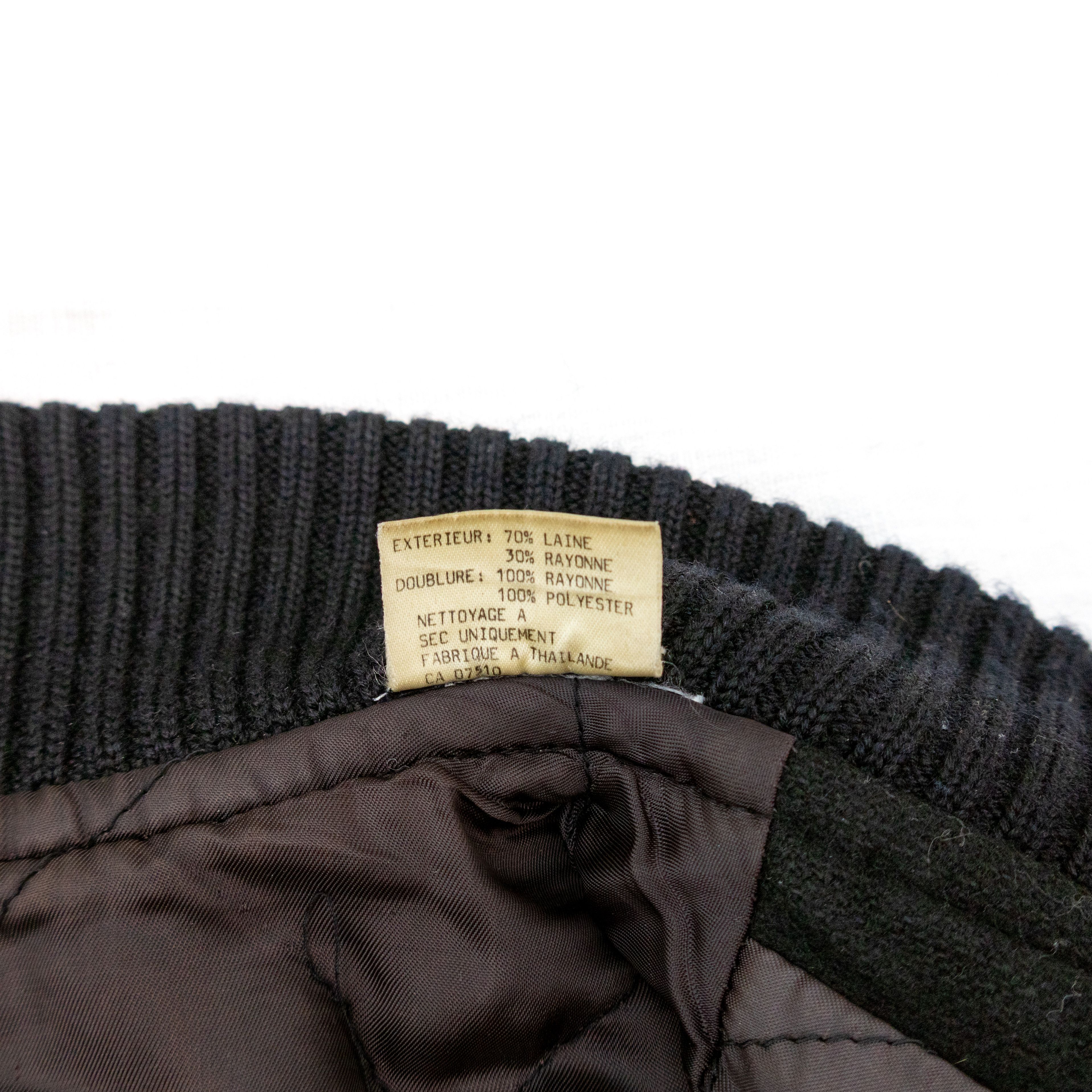Valentino 80s Valentino Uomo Black Wool Blend Bomber Jacket Size US S / EU 44-46 / 1 - 6 Thumbnail