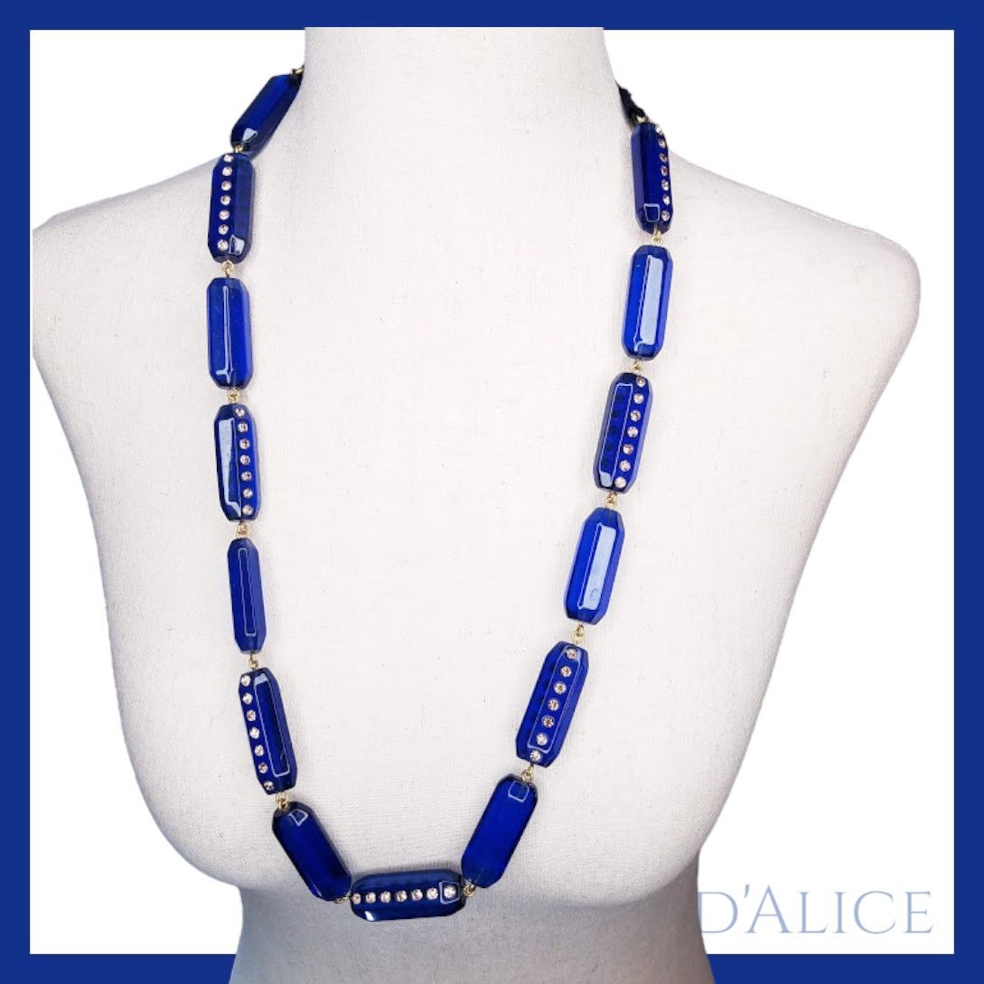J.Crew J. Crew blue statement crystal and bead J.crew necklace Size ONE SIZE - 1 Thumbnail
