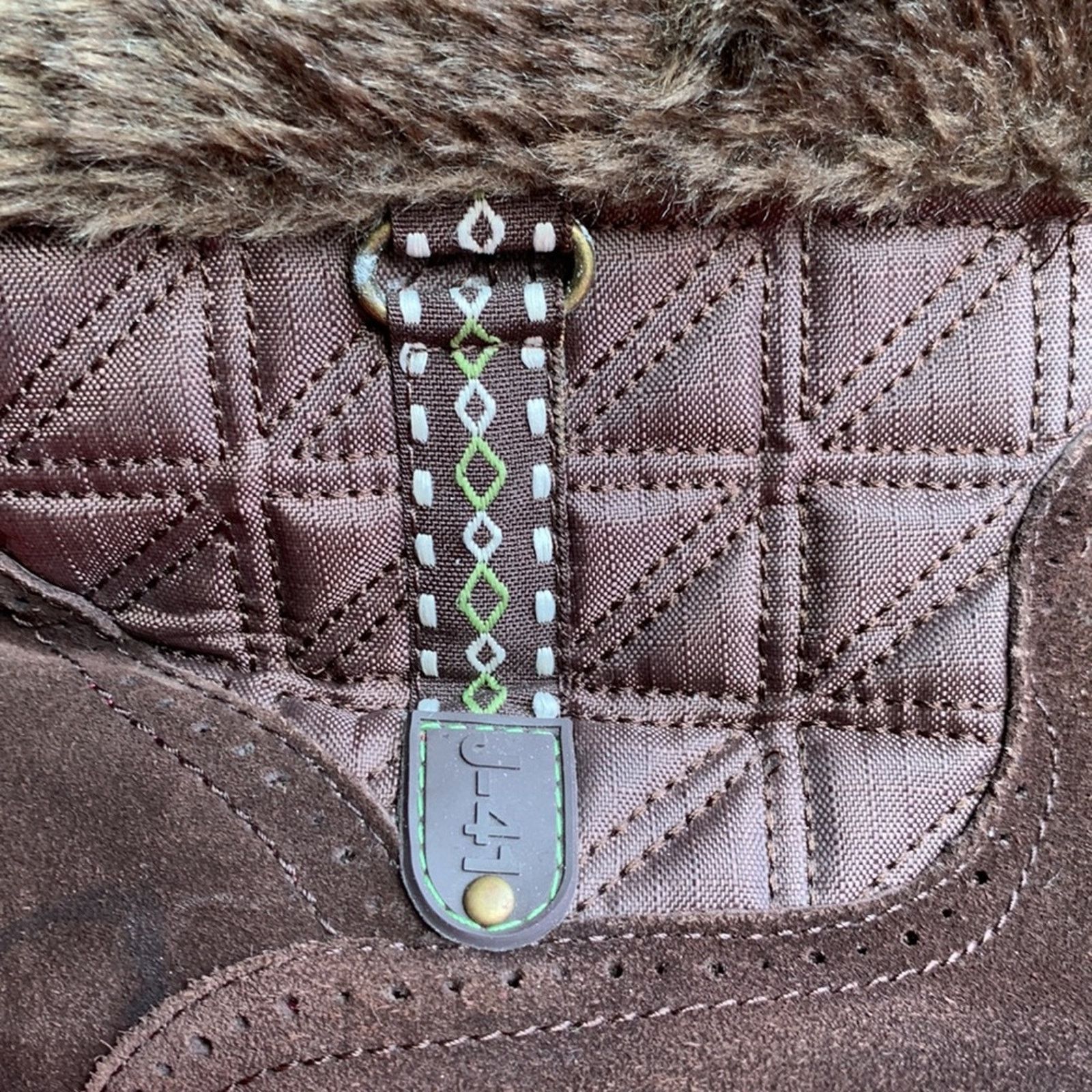Vintage Jambu Stream J-41 Brown Quilted and suede Booties Size US 7 / IT 37 - 3 Thumbnail