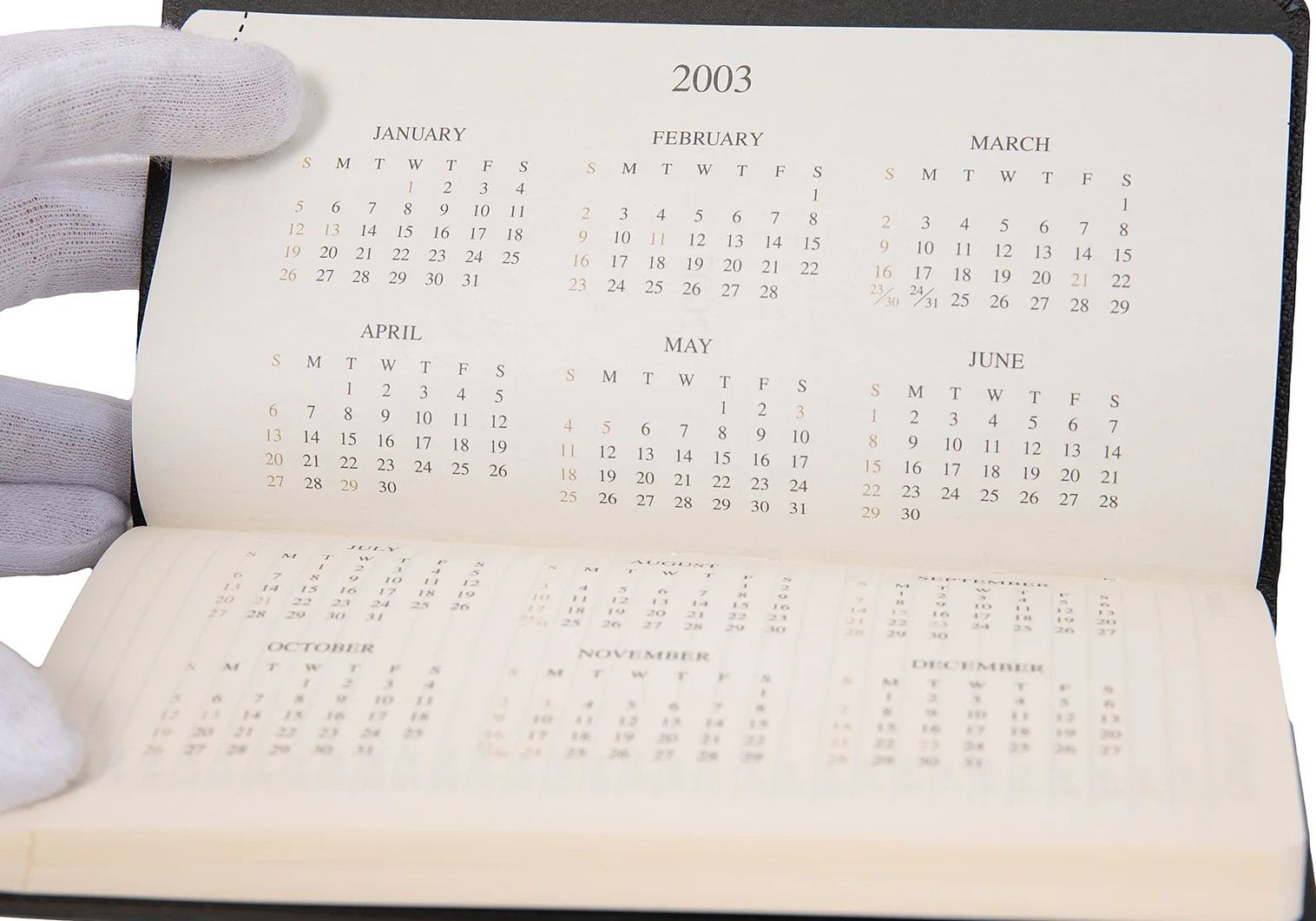 Jean Paul Gaultier Men's 2003 Calendar Planner in Black Size ONE SIZE - 4 Thumbnail